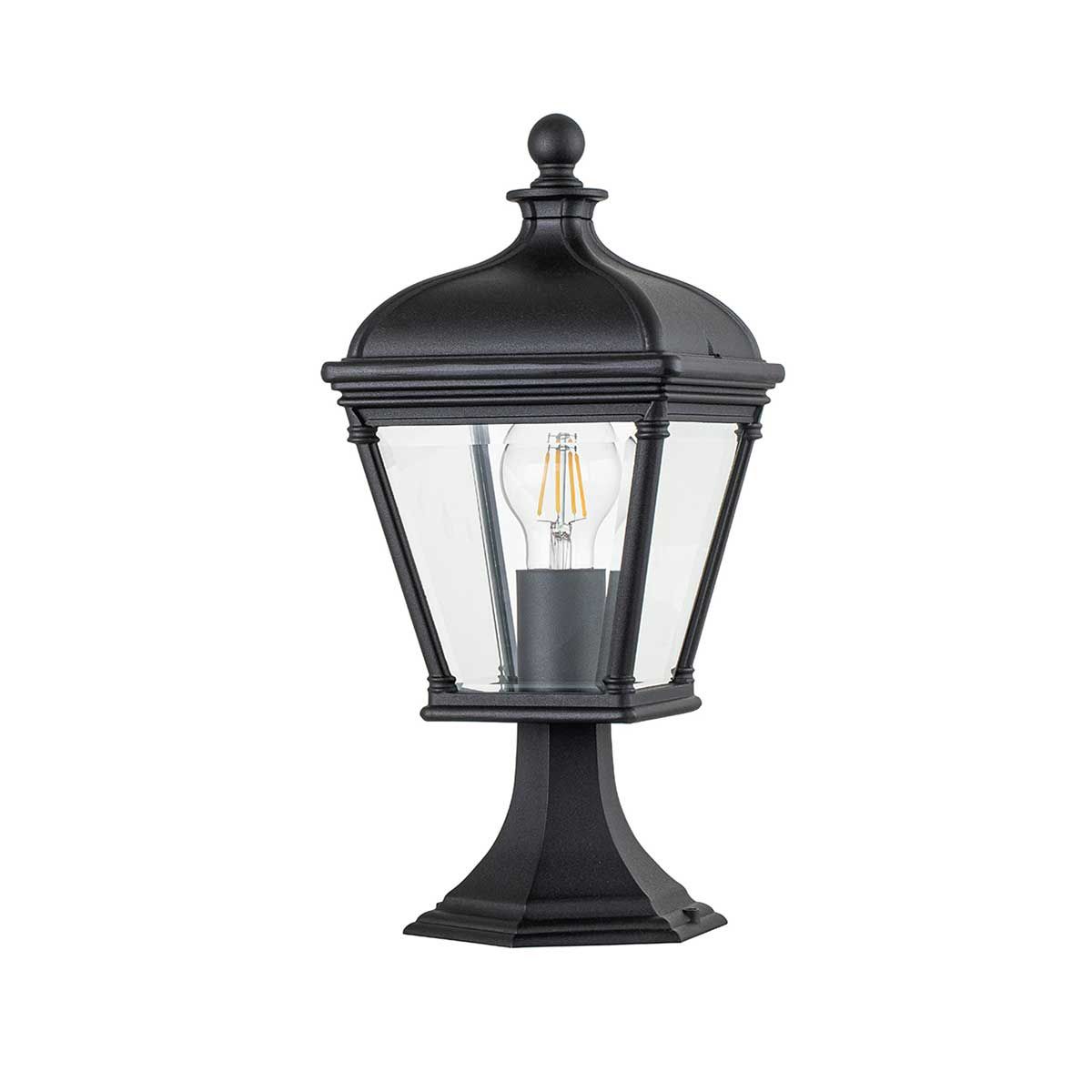 Bayview 1 - flammige mittelgroße Sockellaterne - Schwarz - Elsteadlighting - BAYVIEW - 3M - BK