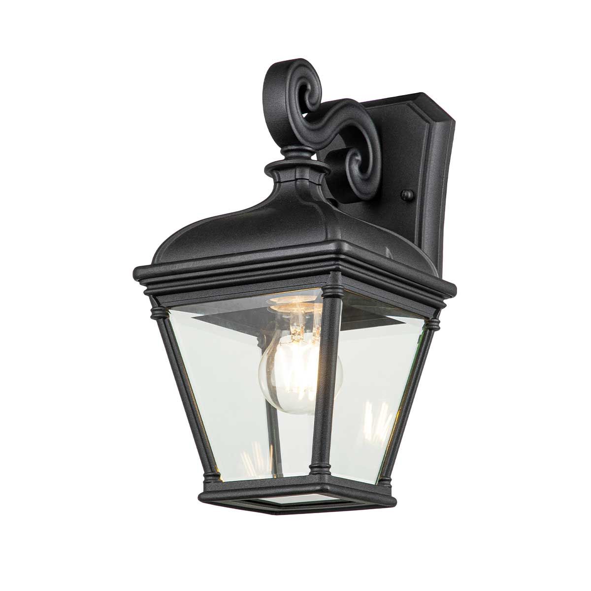 Bayview 1 - flammige mittelgroße Wandlaterne - Schwarz - Elsteadlighting - BAYVIEW - 2M - BK