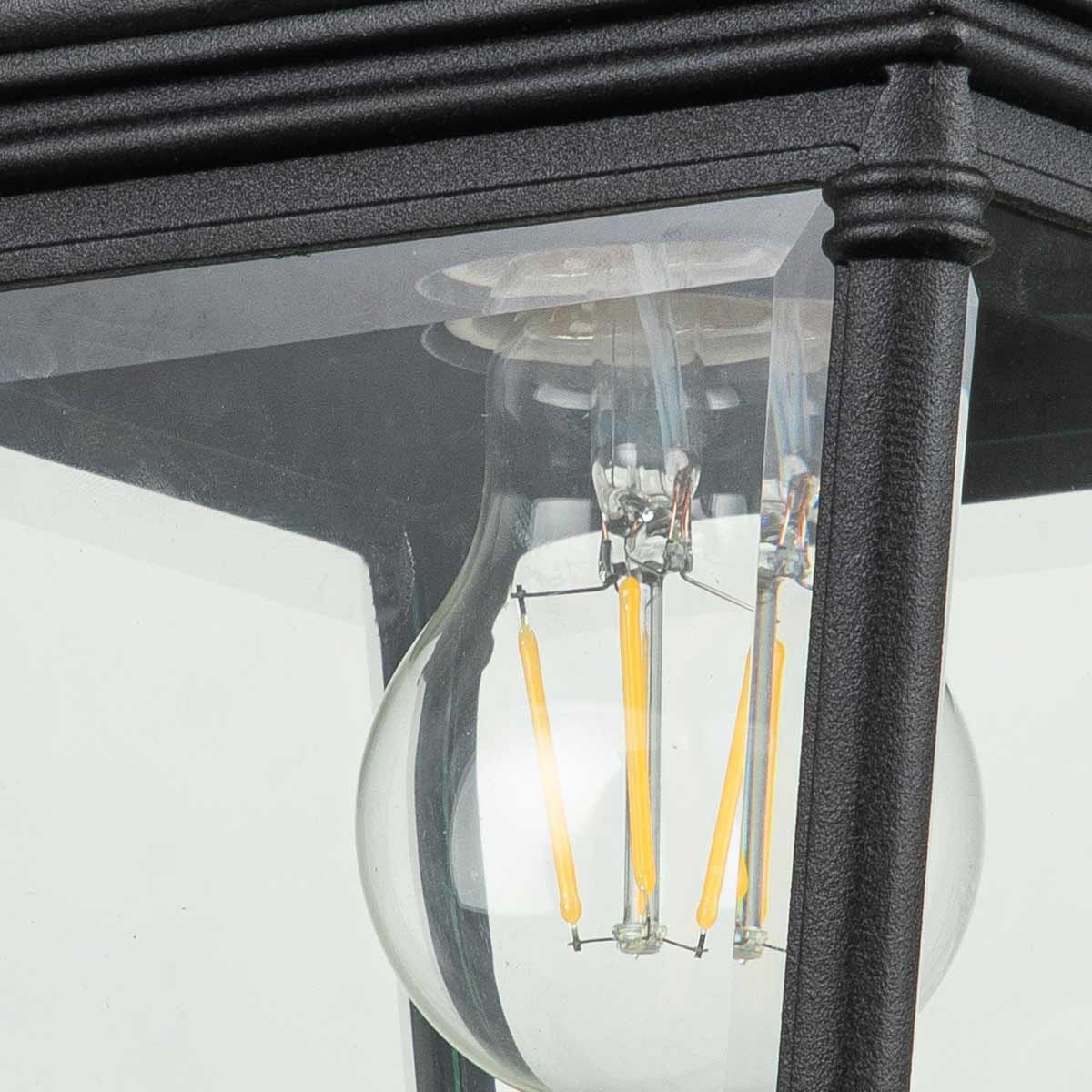 Bayview 1 - flammige mittelgroße Wandlaterne - Schwarz - Elsteadlighting - BAYVIEW - 2M - BK