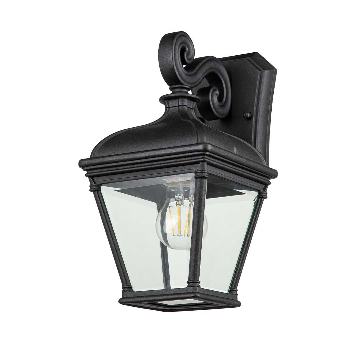 Bayview 1 - flammige mittelgroße Wandlaterne - Schwarz - Elsteadlighting - BAYVIEW - 2M - BK
