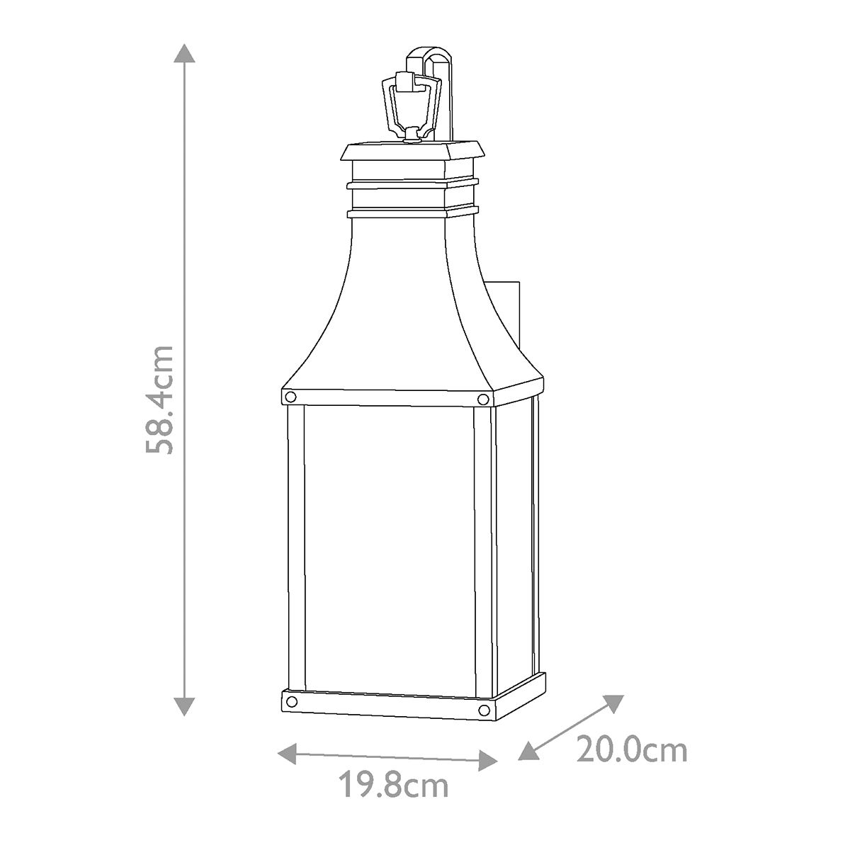 Beacon Hill Wandlaterne, 2 l, mittelgroß, Museumsschwarz - Elsteadlighting - HK - BEACON - HILL - M - MB