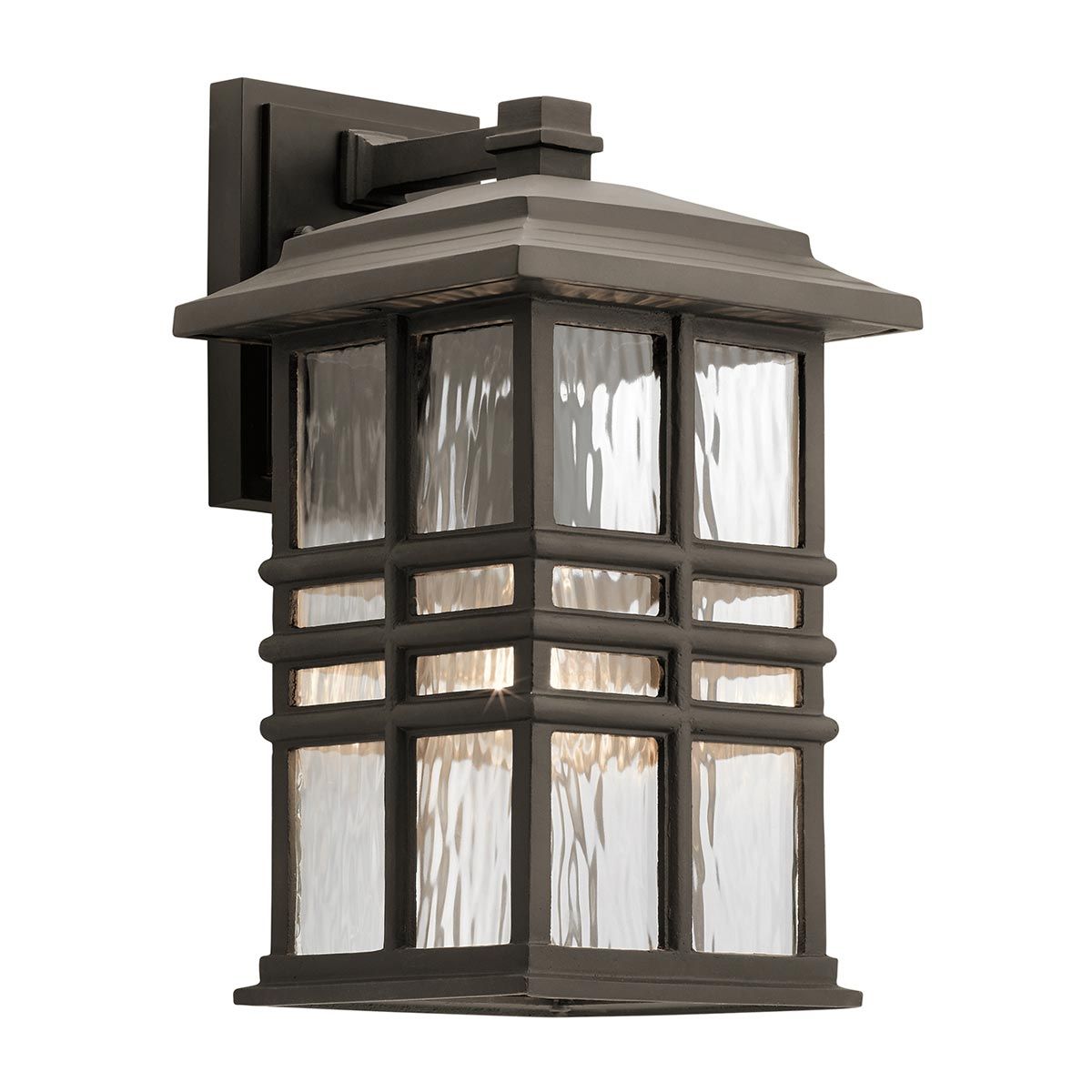 Beacon Square 1 - flammige mittelgroße Wandlaterne - Olde Bronze - Elsteadlighting - KL - BEACON - SQUARE - M - OZ