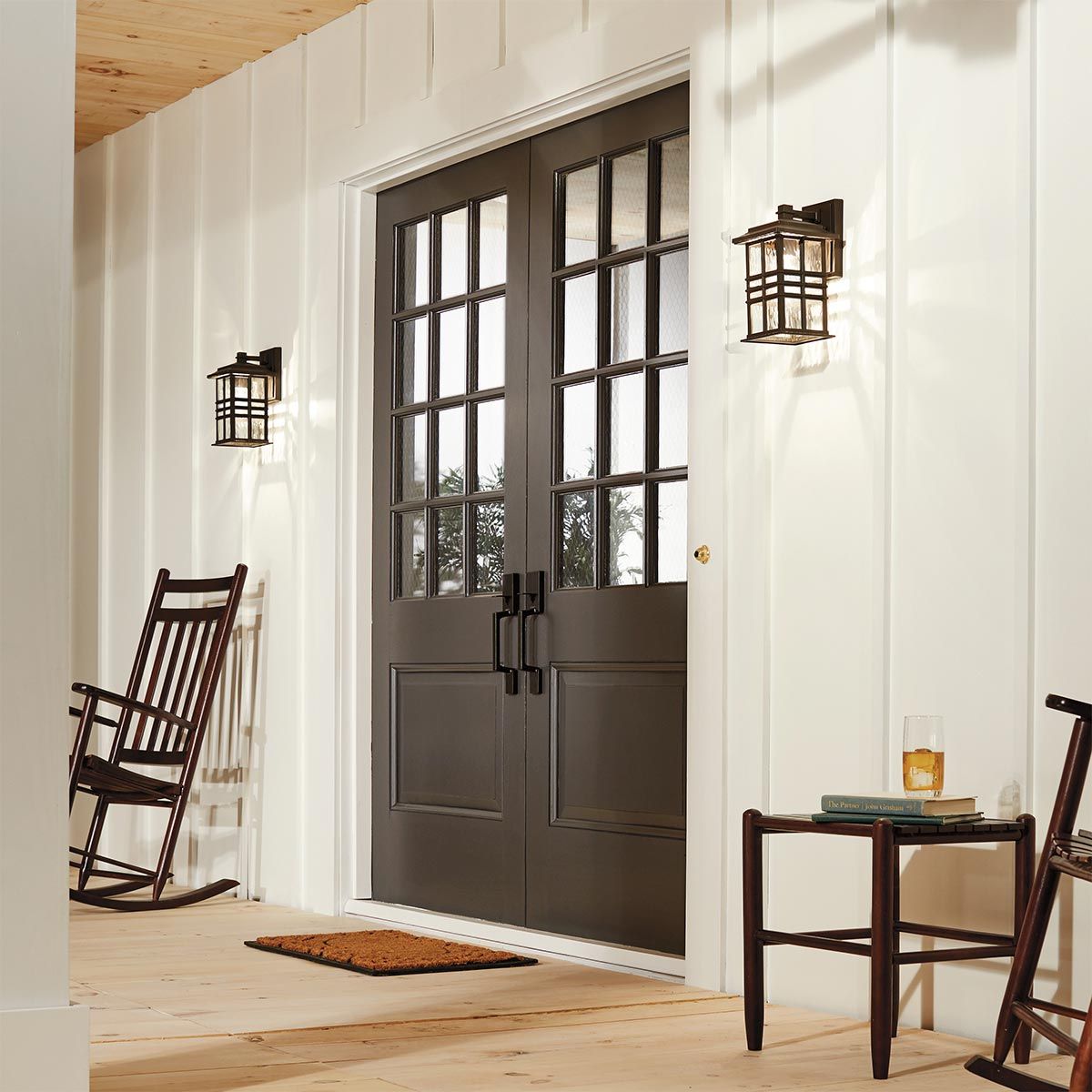 Beacon Square Kleine Wandlaterne mit 1 Licht, Olde Bronze - Elsteadlighting - KL - BEACON - SQUARE - S - OZ