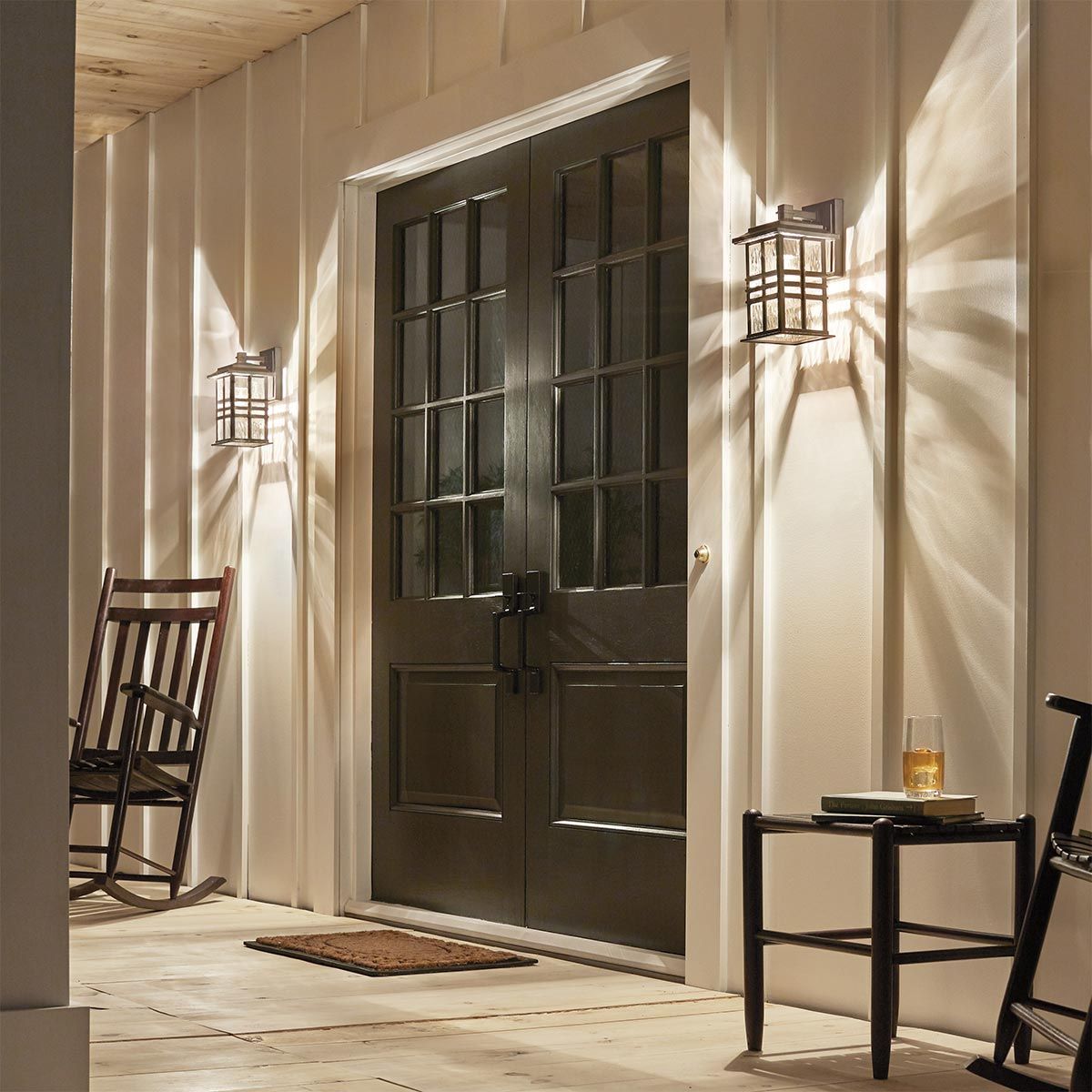 Beacon Square Kleine Wandlaterne mit 1 Licht, Olde Bronze - Elsteadlighting - KL - BEACON - SQUARE - S - OZ