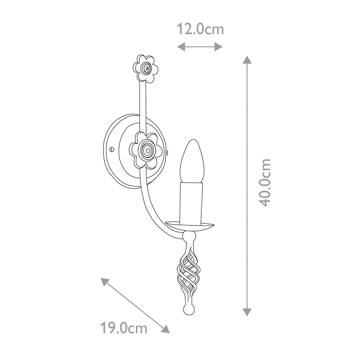 Belfry 1-flammige Wandleuchte - Schwarz - Elsteadlighting - leuchtengrosshandel24
