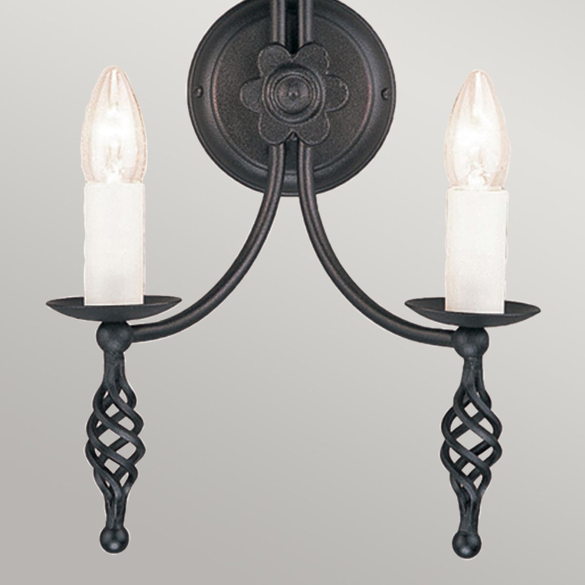 Belfry 2-flammige Wandleuchte - Schwarz - Elsteadlighting - leuchtengrosshandel24