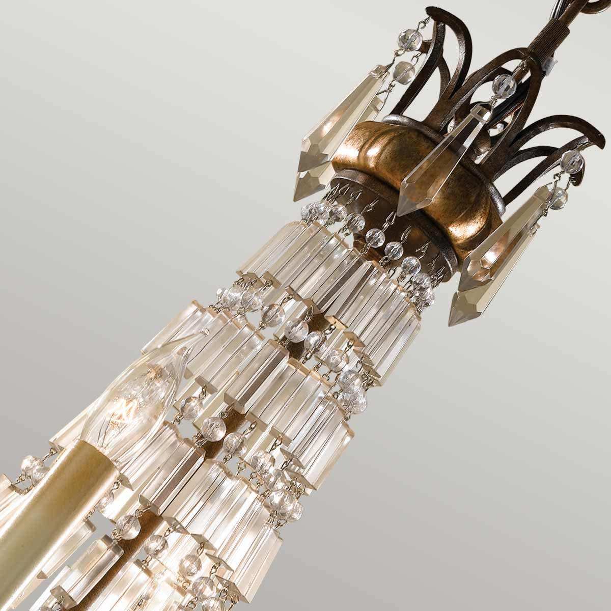 Bellini Kronleuchter mit 4 Lichtern – Oxidierte Bronze/Britische Bronze - Elsteadlighting - leuchtengrosshandel24