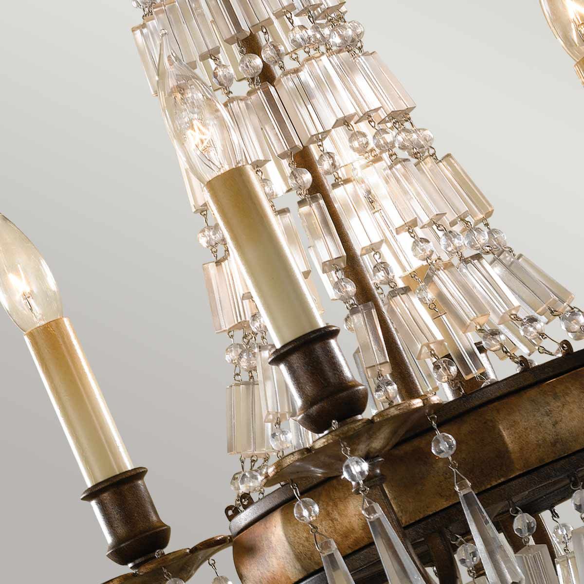 Bellini Kronleuchter mit 4 Lichtern – Oxidierte Bronze/Britische Bronze - Elsteadlighting - leuchtengrosshandel24