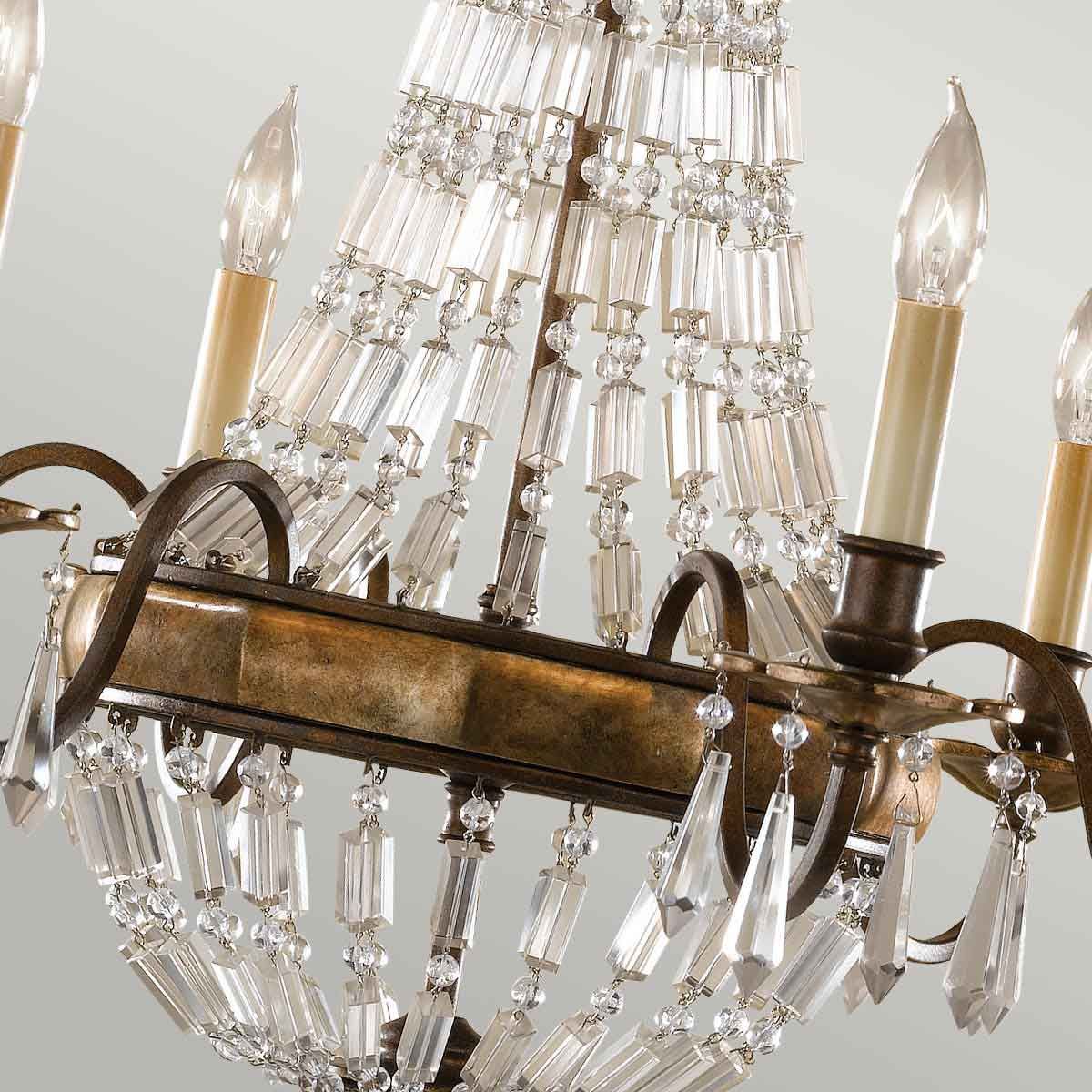 Bellini Kronleuchter mit 6 Lichtern, oxidierte Bronze/britische Bronze - Elsteadlighting - leuchtengrosshandel24