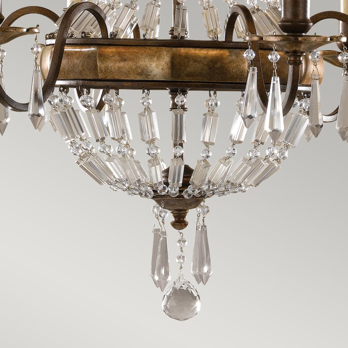 Bellini Kronleuchter mit 6 Lichtern, oxidierte Bronze/britische Bronze - Elsteadlighting - leuchtengrosshandel24