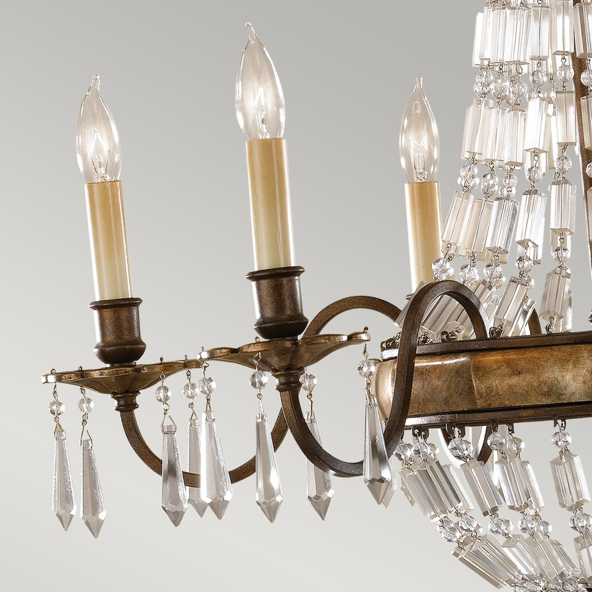 Bellini Kronleuchter mit 6 Lichtern, oxidierte Bronze/britische Bronze - Elsteadlighting - leuchtengrosshandel24