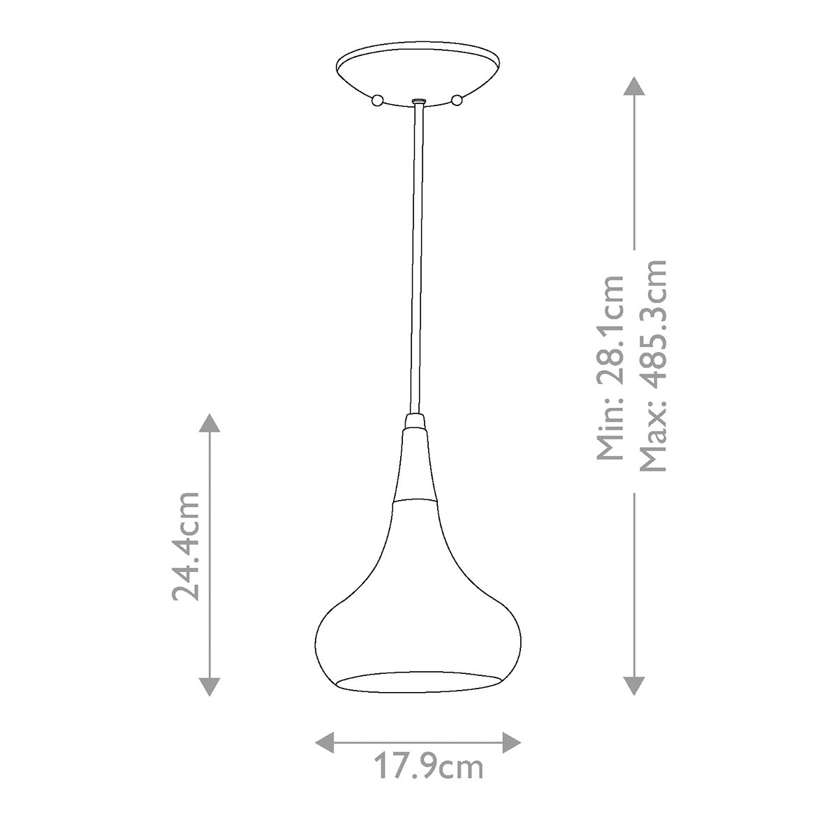 Beso 1-flammige Mini-Pendelleuchte - Gebürsteter Stahl - Elsteadlighting - leuchtengrosshandel24
