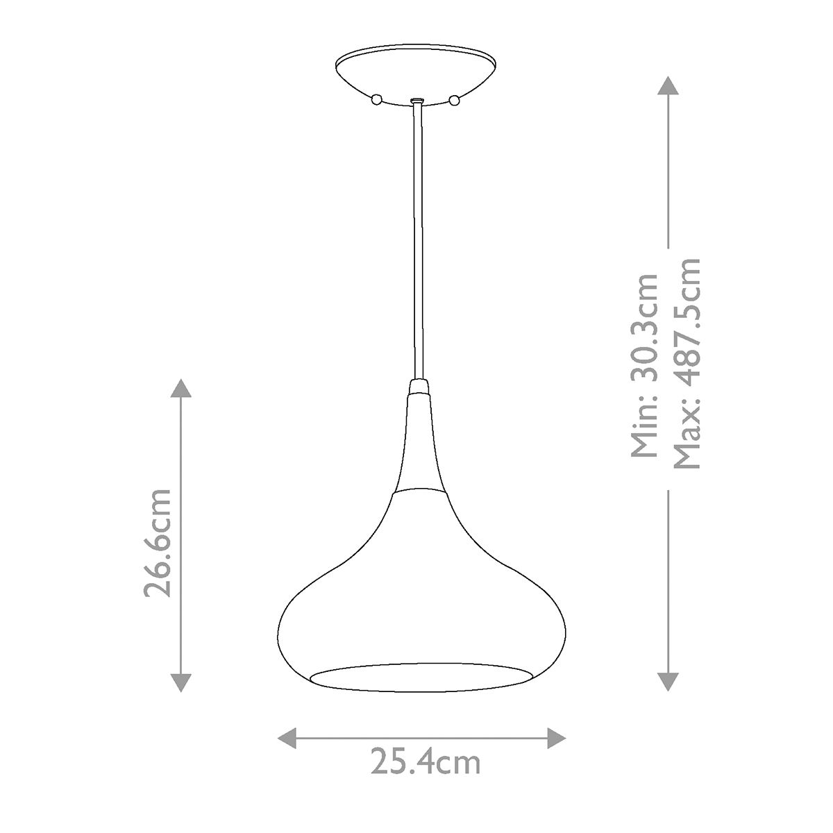 Beso 1-flammige Pendelleuchte, mittelgroß, dunkle Bronze - Elsteadlighting - leuchtengrosshandel24