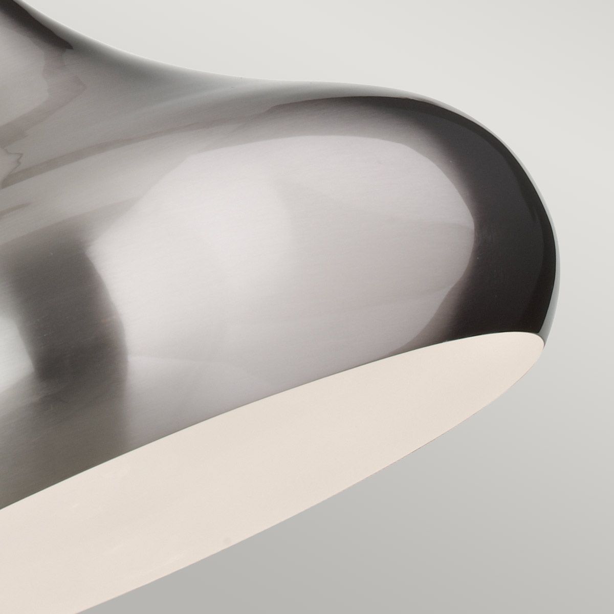 Beso Pendelleuchte, 1-flammig, groß, gebürsteter Stahl - Elsteadlighting - leuchtengrosshandel24