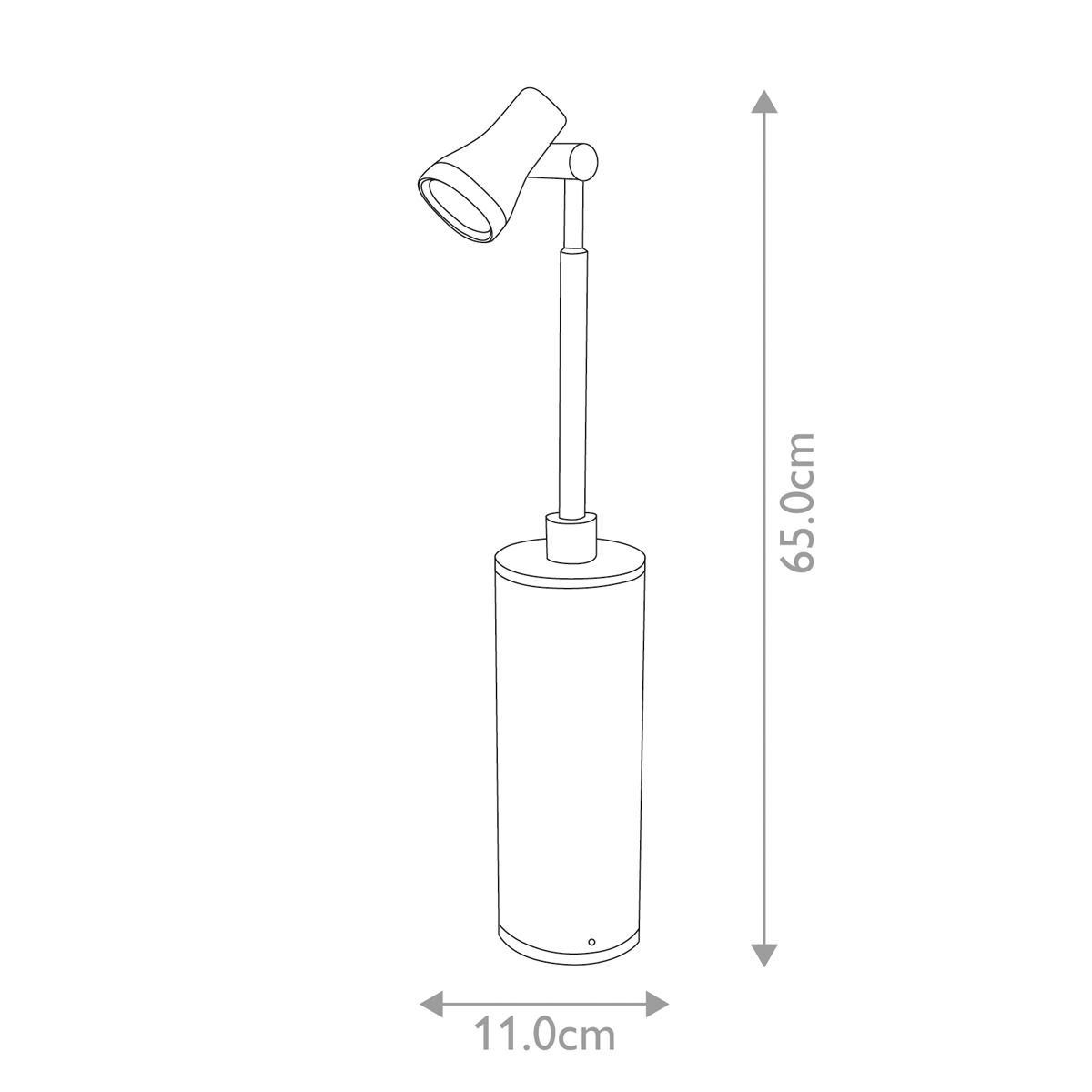Beta Einzelkopf - Pfostenstrahler - Mattsilber - Elsteadlighting - GZ - BETA9