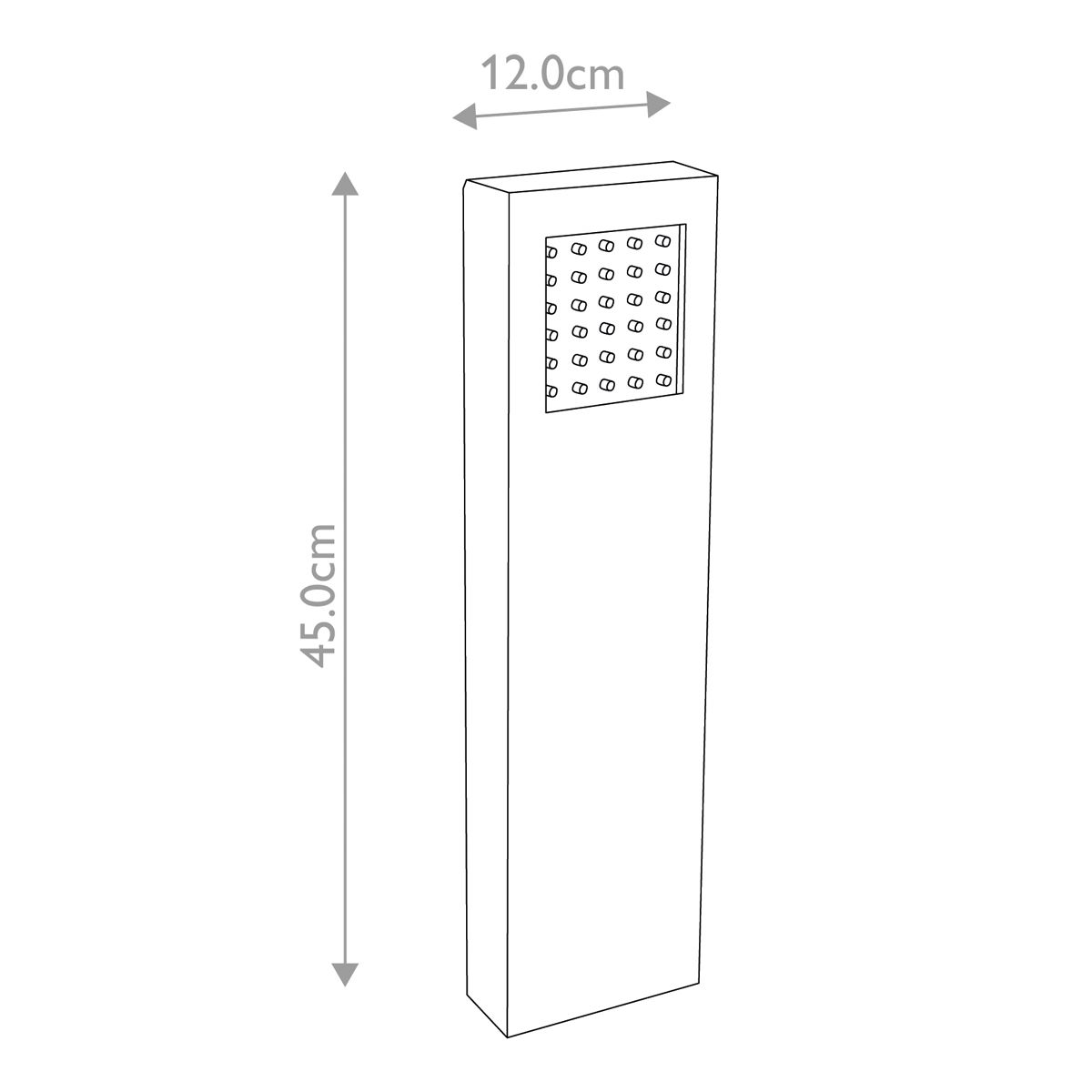 Beta Mini Pollerleuchte doppelseitig - Mattsilber - Elsteadlighting - GZ - BETA17