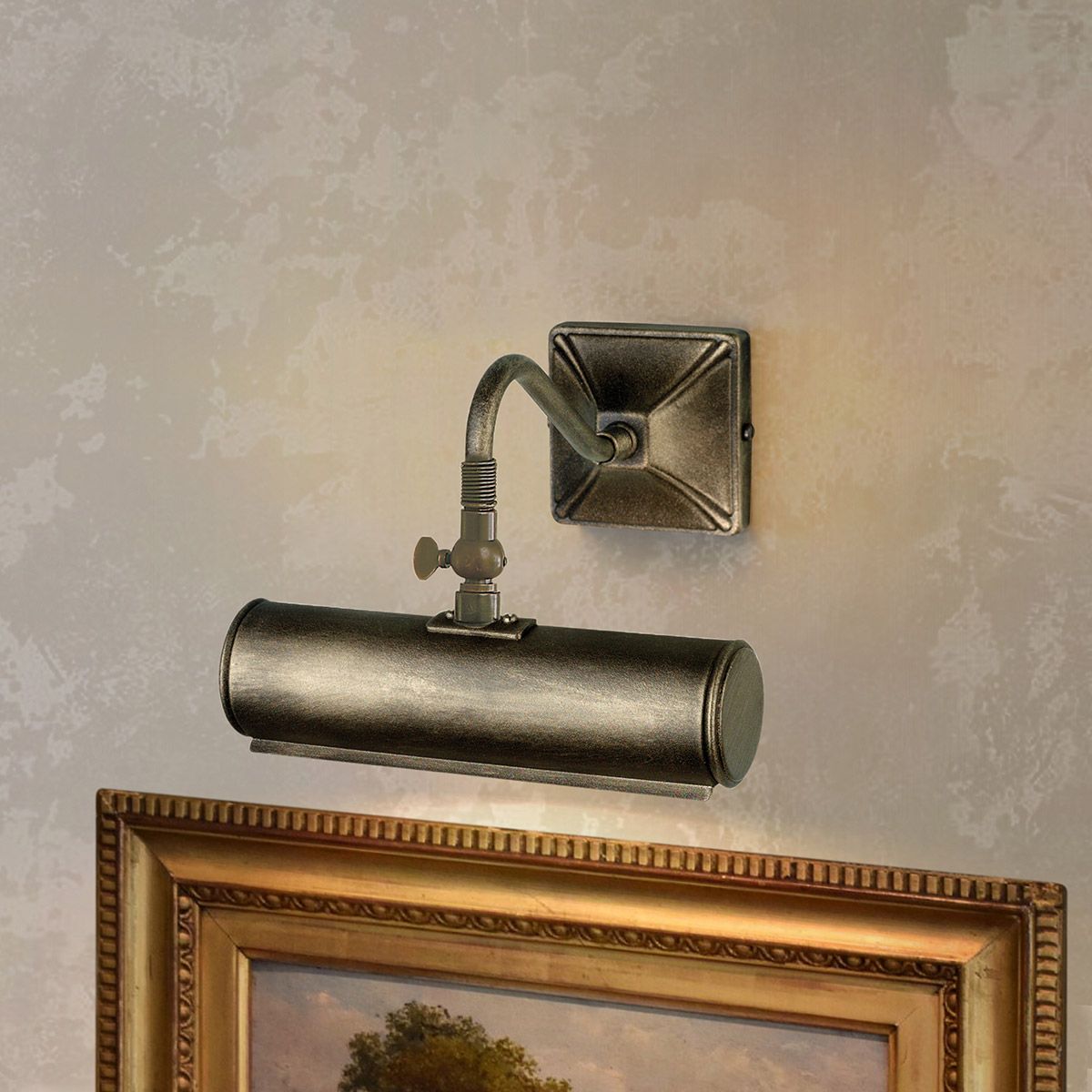 Bilderleuchte 1 - flammig klein - Schwarz/Gold - Elsteadlighting - PL1 - 10 - BLK - GOLD