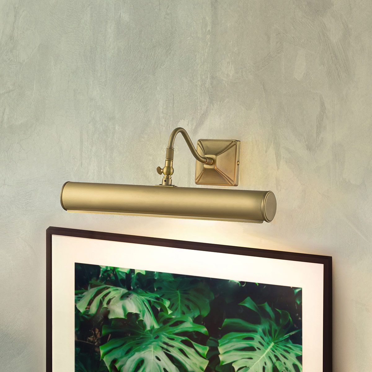 Bilderleuchte 2 Lichter Groß - Gebürstetes Messing - Elsteadlighting - PL1 - 20 - BB