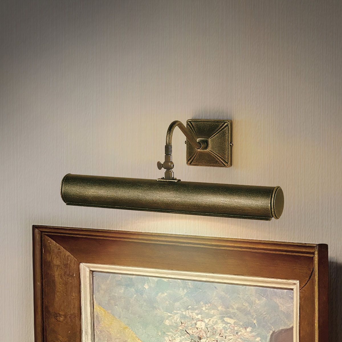 Bilderleuchte 2 Lichter Groß - Schwarz/Gold - Elsteadlighting - PL1 - 20 - BLK - GOLD