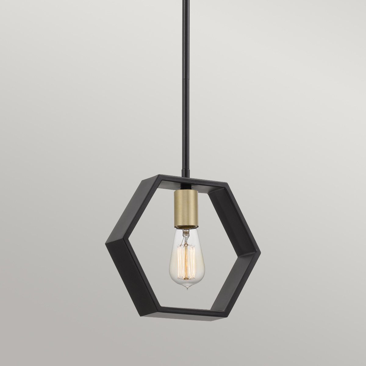 Bismarck 1-flammige Mini-Pendelleuchte - Erdschwarz - Elsteadlighting - leuchtengrosshandel24