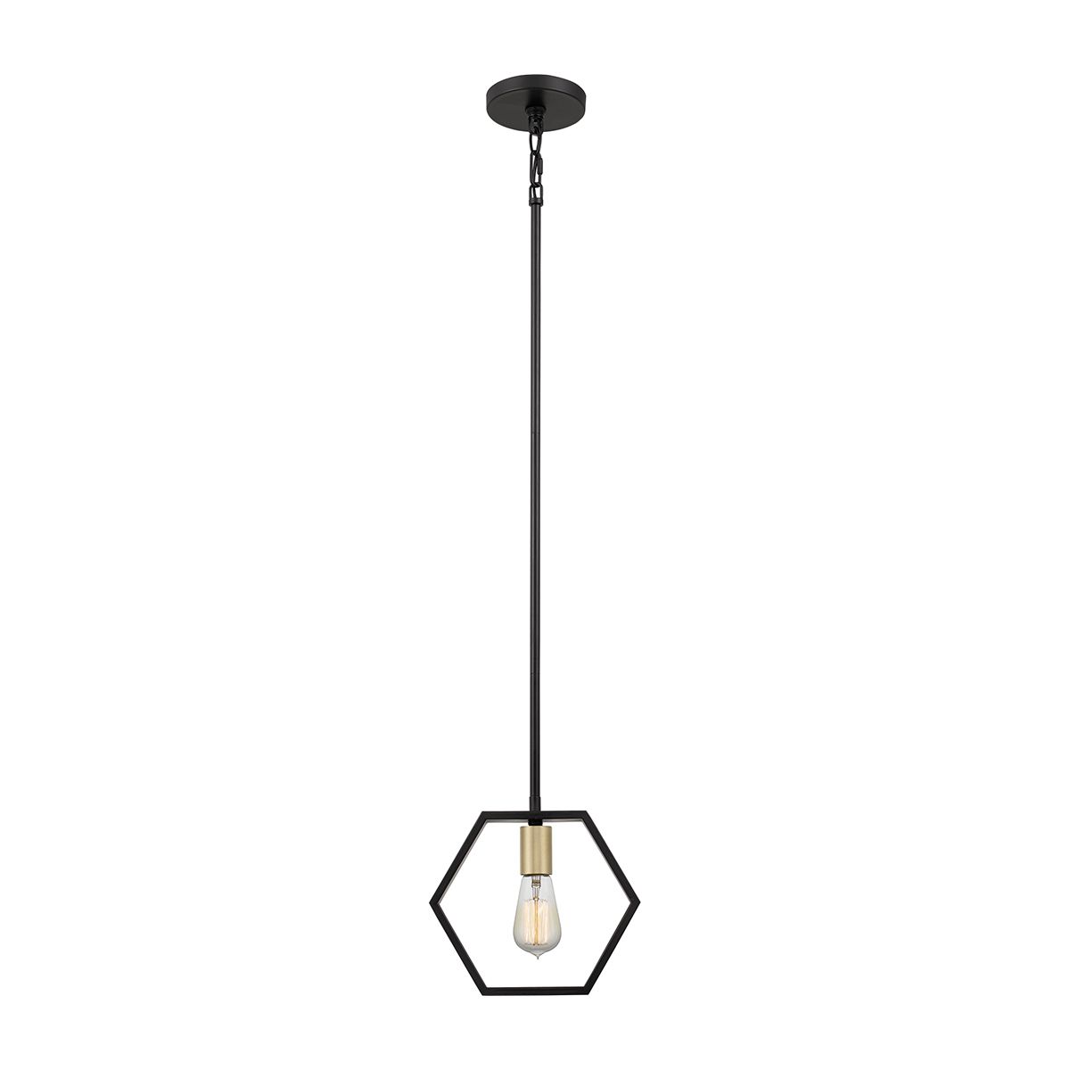 Bismarck 1-flammige Mini-Pendelleuchte - Erdschwarz - Elsteadlighting - leuchtengrosshandel24