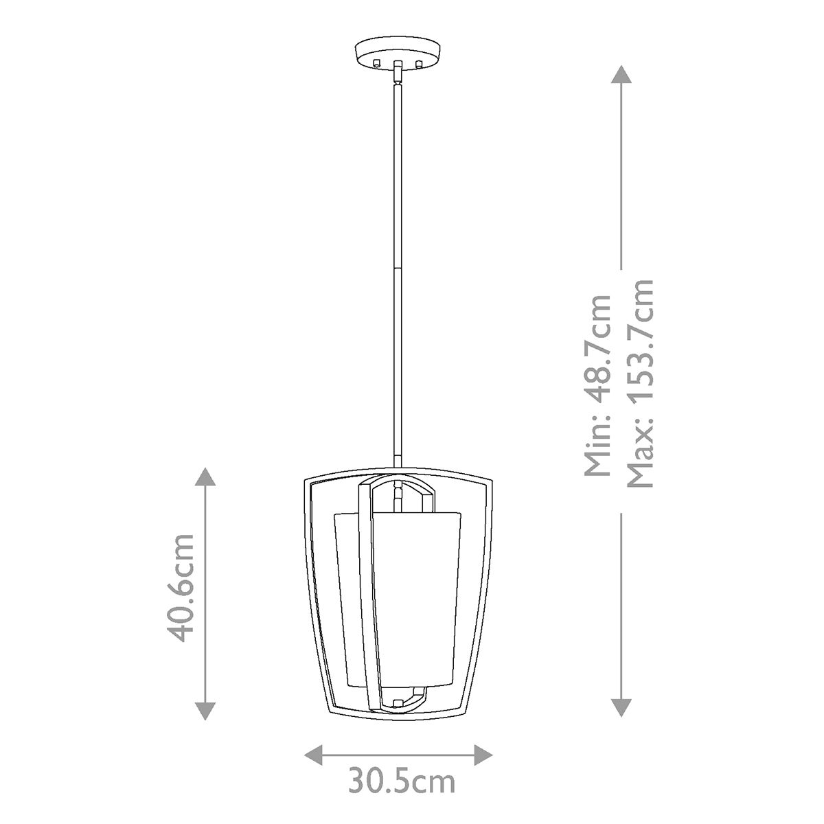 Blakely Pendelleuchte mit 1 Licht, gebürstetes Nickel - Elsteadlighting - leuchtengrosshandel24