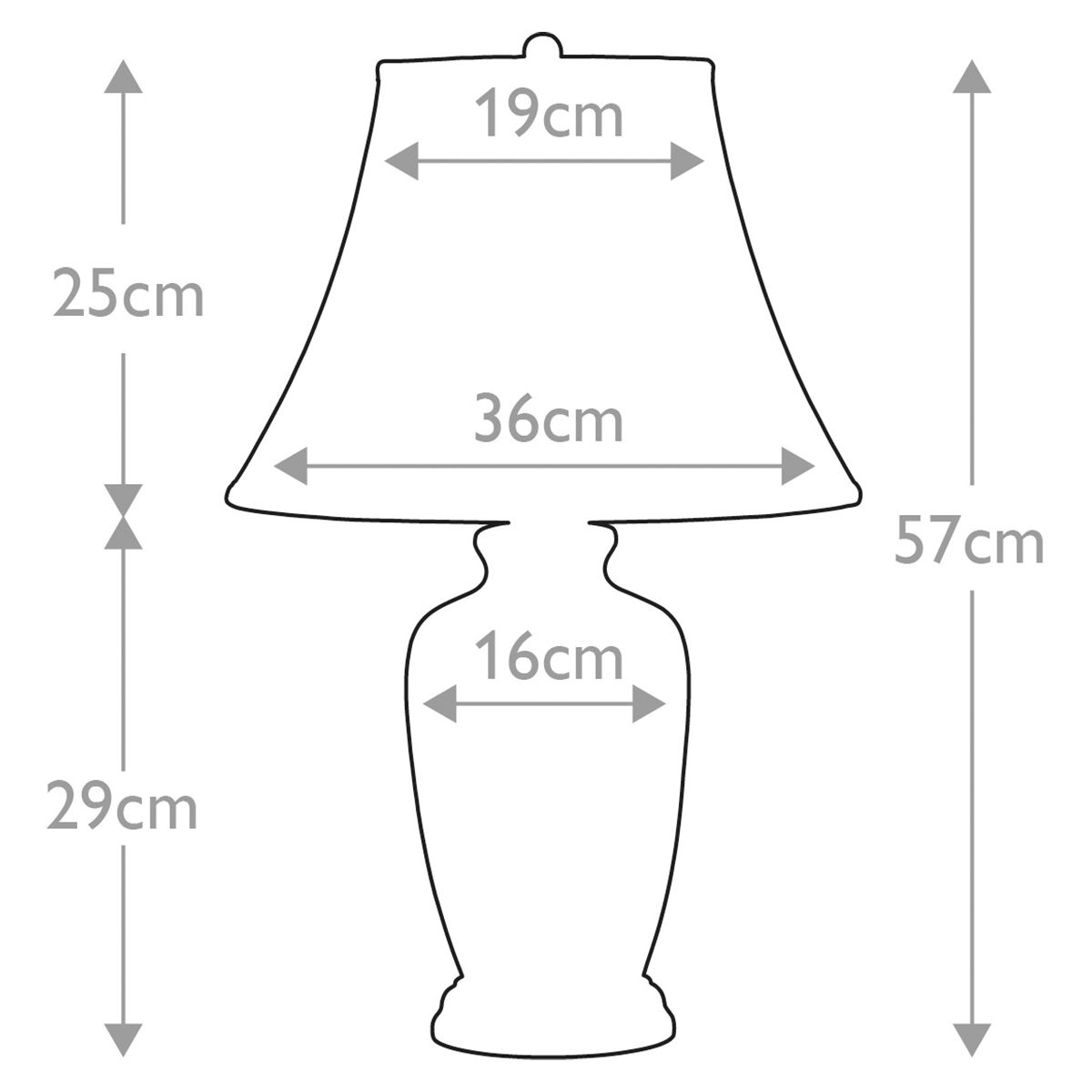 Blue Ginger Jar Tischlampe mit 1 Licht, Blau und Weiß mit weißem Schirm - Elsteadlighting - leuchtengrosshandel24