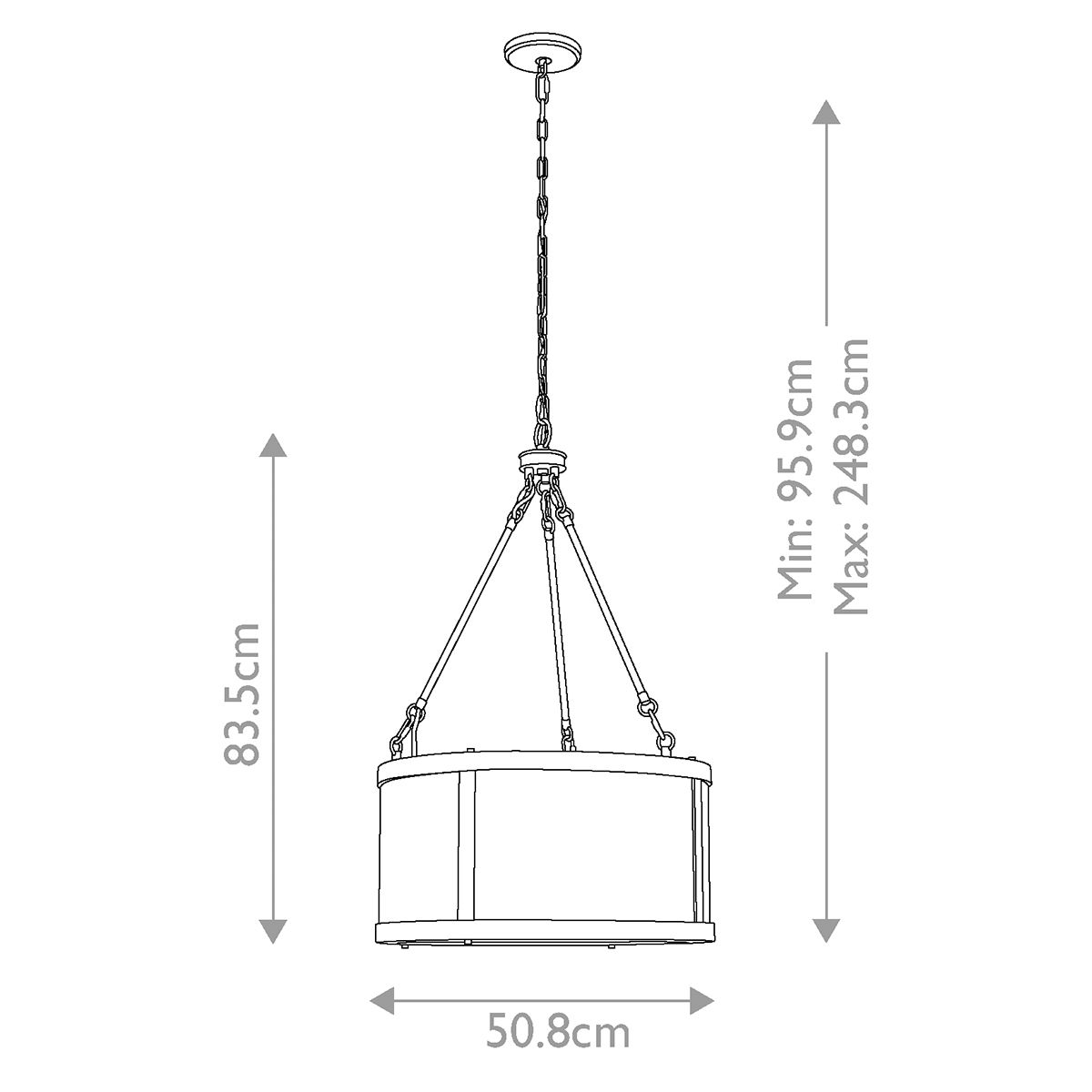 Bluffton 3-flammige Pendelleuchte - Ölgeriebene Bronze - Elsteadlighting - leuchtengrosshandel24