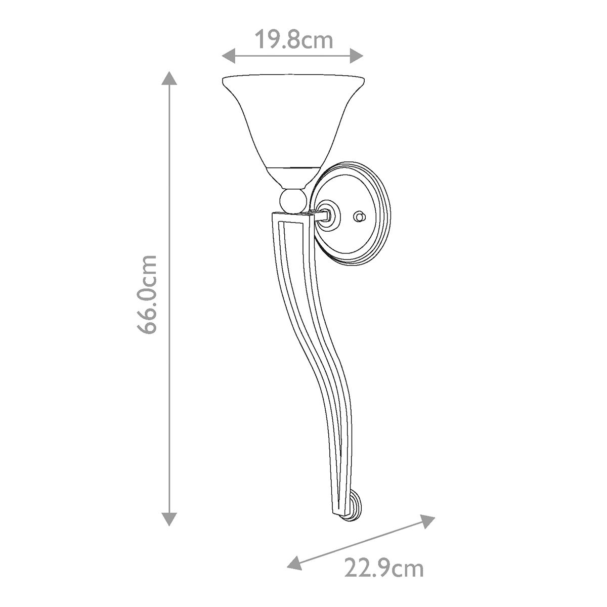 Bolla 1-flammige Wand-Torchiere - Gebürstetes Nickel - Elsteadlighting - leuchtengrosshandel24