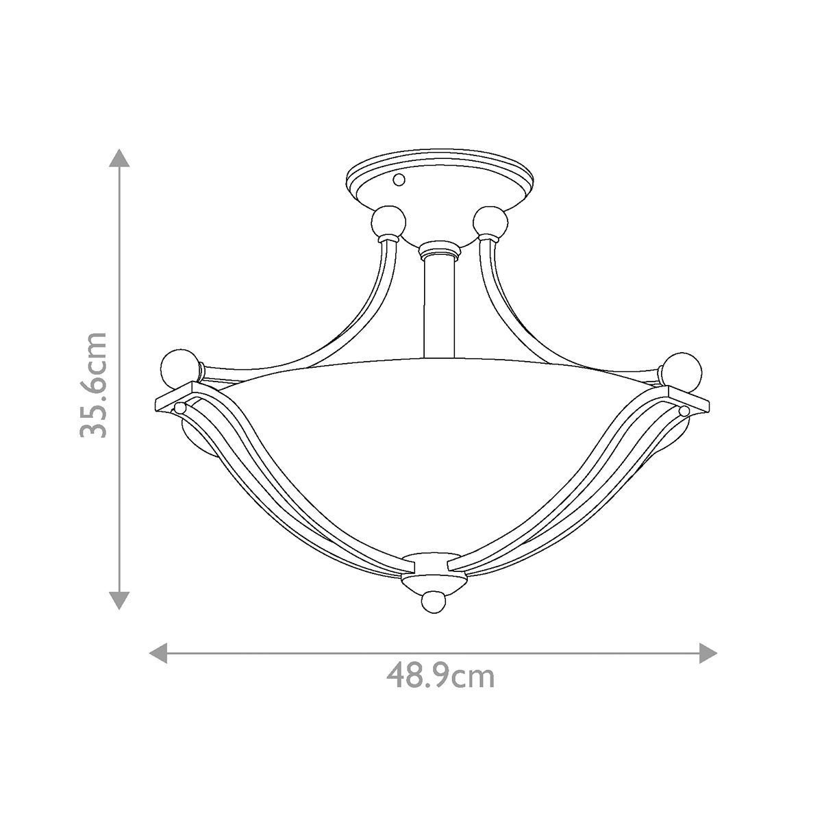 Bolla 2-flammige Halbdeckenleuchte - gebürstetes Nickel - Elsteadlighting - leuchtengrosshandel24