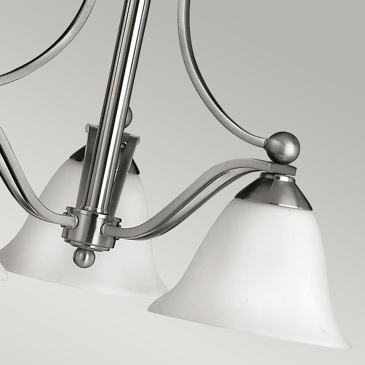 Bolla Kronleuchter mit 3 Lichtern, gebürstetes Nickel - Elsteadlighting - leuchtengrosshandel24