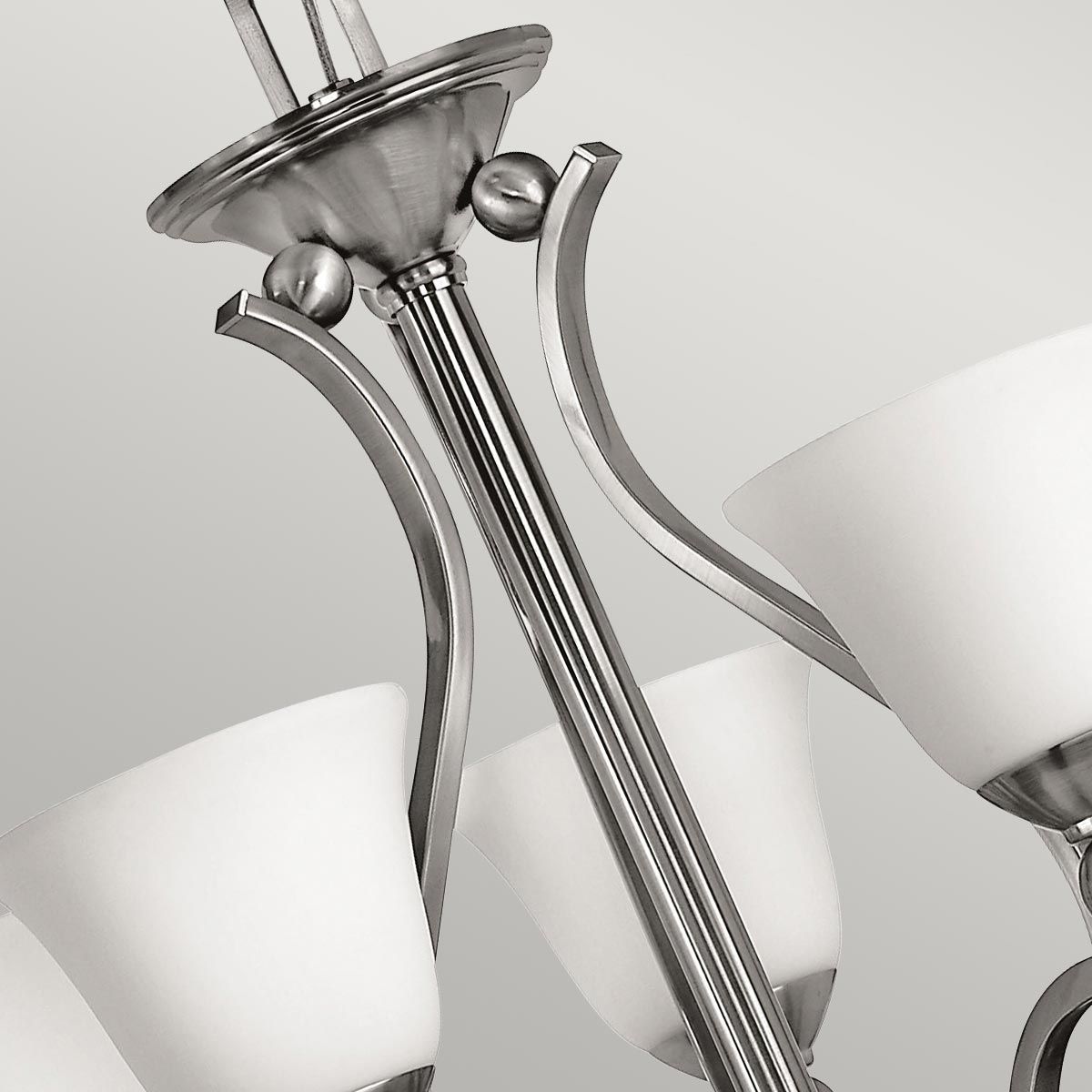 Bolla Kronleuchter mit 5 Lichtern, gebürstetes Nickel - Elsteadlighting - leuchtengrosshandel24