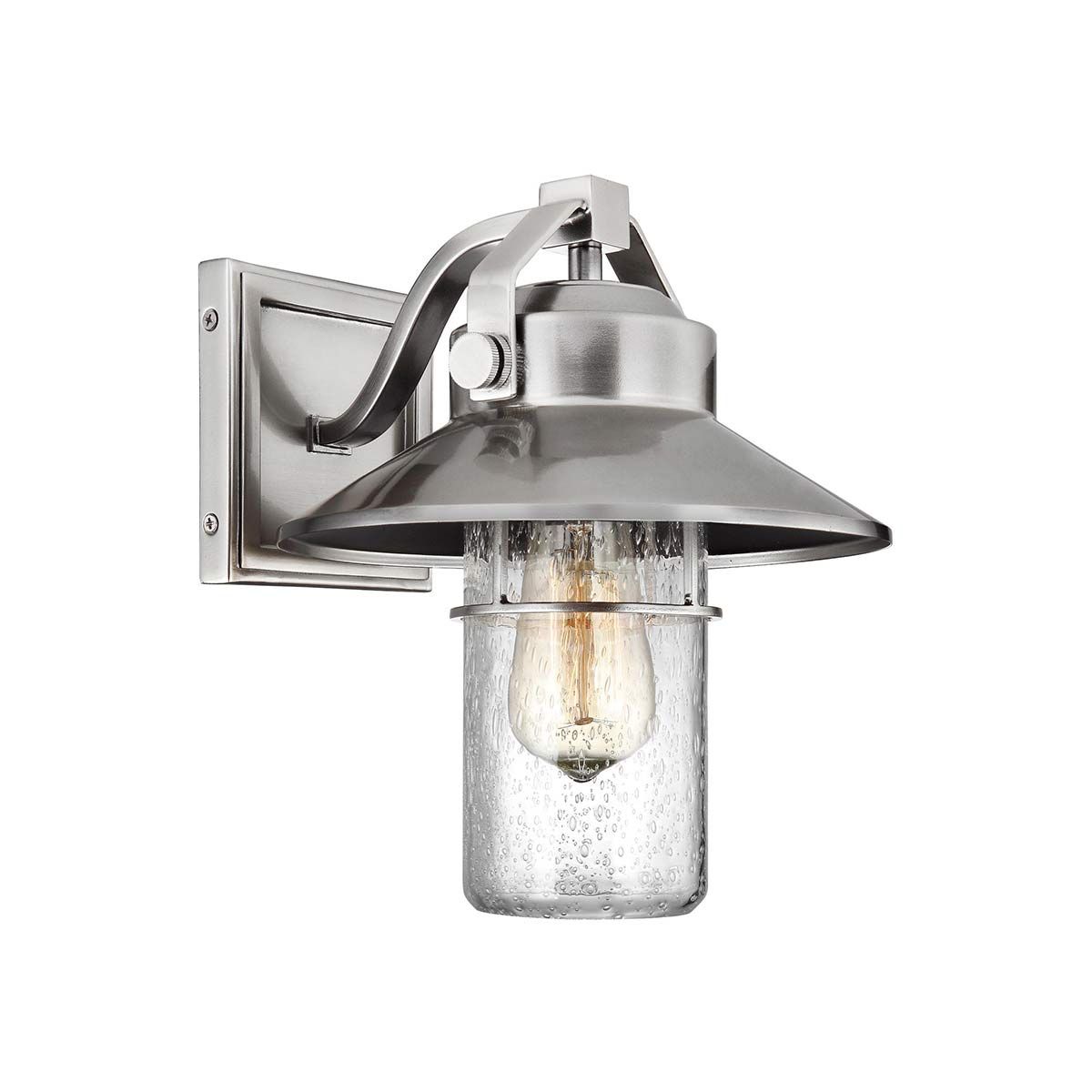 Boynton 1 - flammige kleine Wandlaterne, lackierter gebürsteter Stahl - Elsteadlighting - FE - BOYNTON2 - S