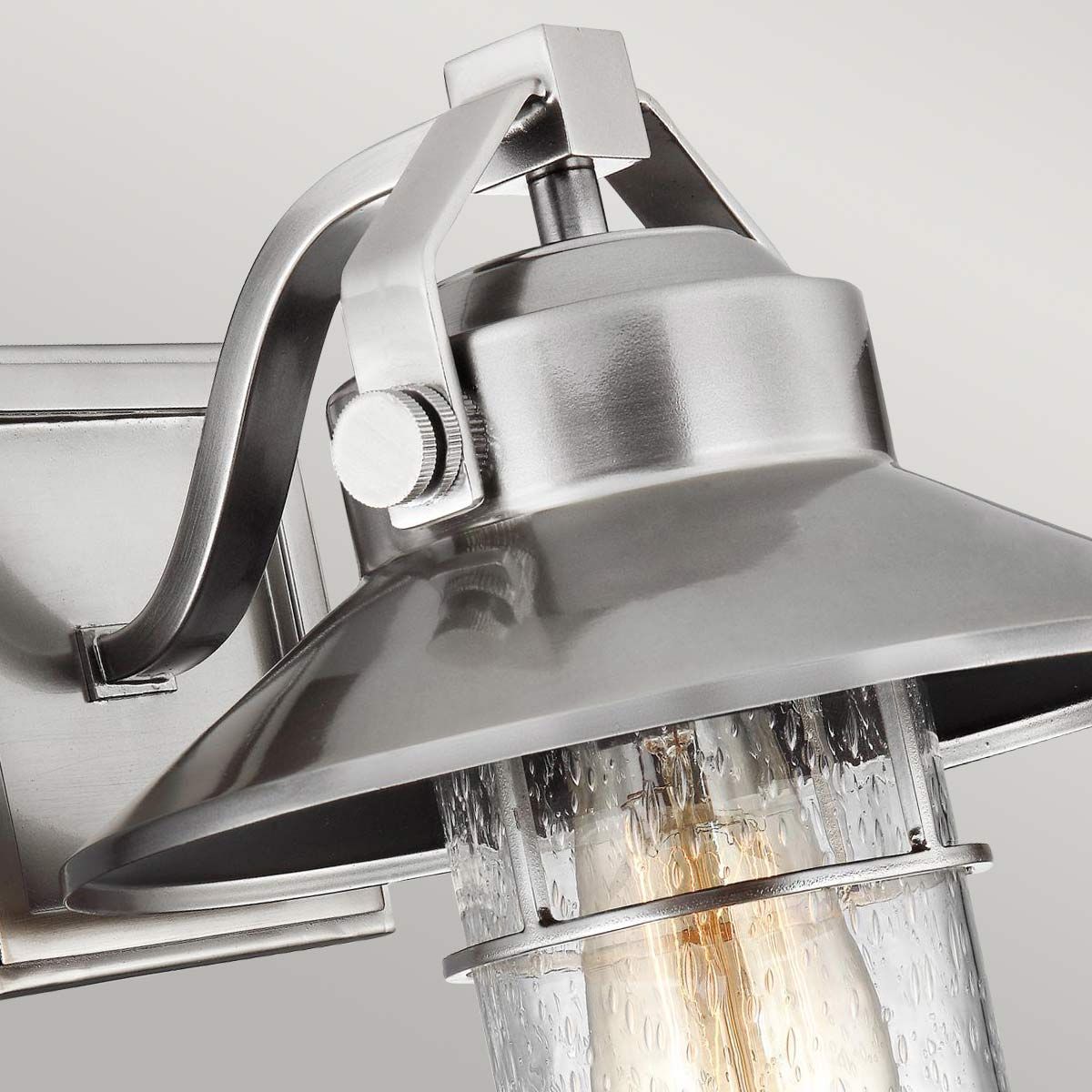 Boynton 1 - flammige kleine Wandlaterne, lackierter gebürsteter Stahl - Elsteadlighting - FE - BOYNTON2 - S