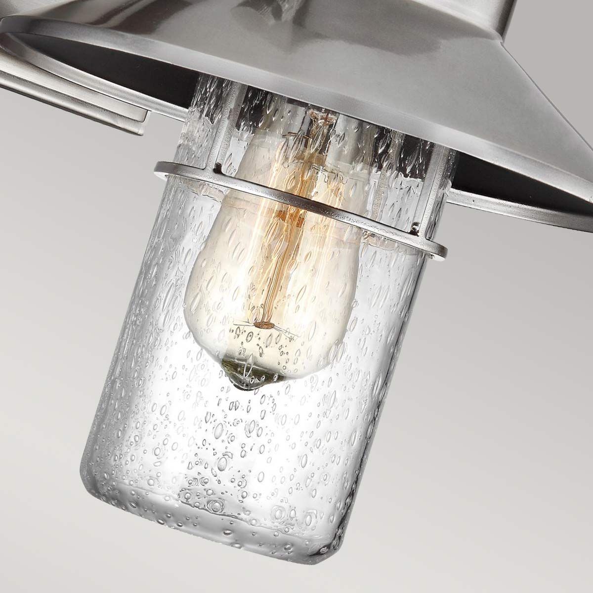 Boynton 1 - flammige kleine Wandlaterne, lackierter gebürsteter Stahl - Elsteadlighting - FE - BOYNTON2 - S