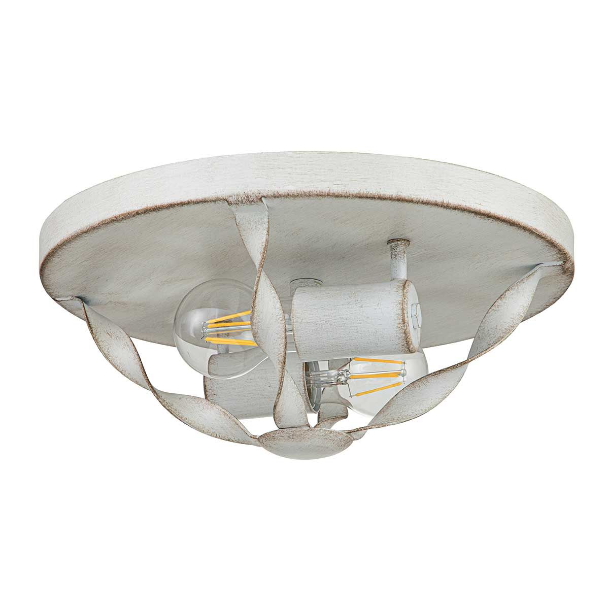 Bradbury Deckenleuchte mit 2 Lichtern, Antikweiß - Elsteadlighting - leuchtengrosshandel24