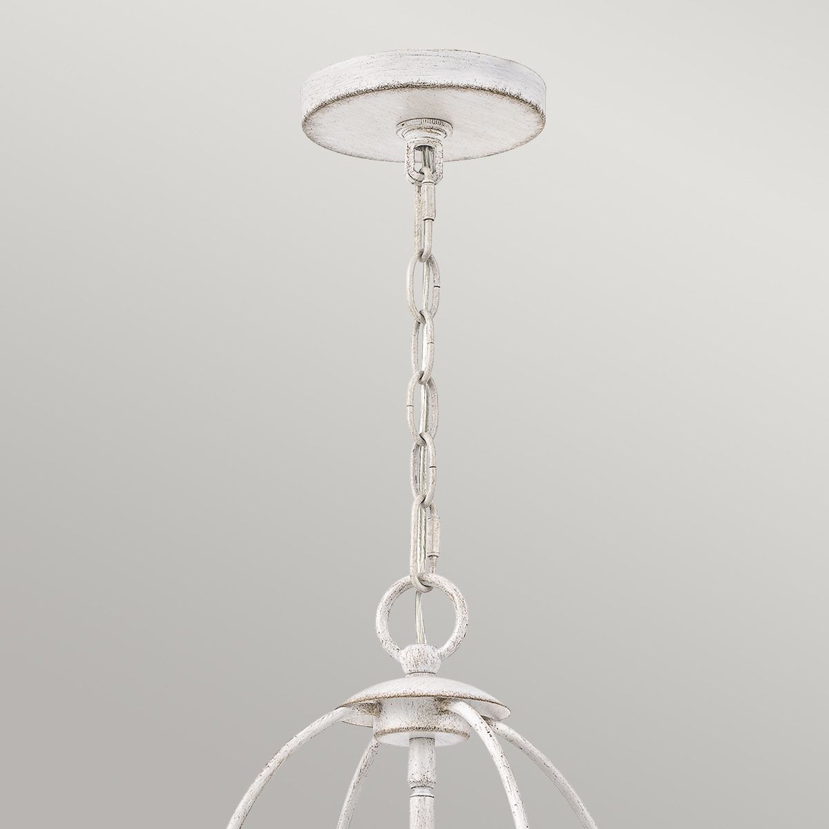 Bradbury Pendelleuchte mit 4 Lichtern - Antikweiß - Elsteadlighting - leuchtengrosshandel24