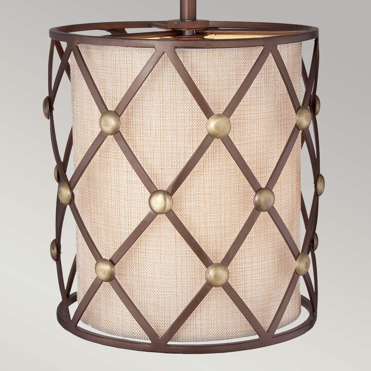 Braune Gitter-Mini-Pendelleuchte mit 1 Licht - Copper Canyon - Elsteadlighting - leuchtengrosshandel24