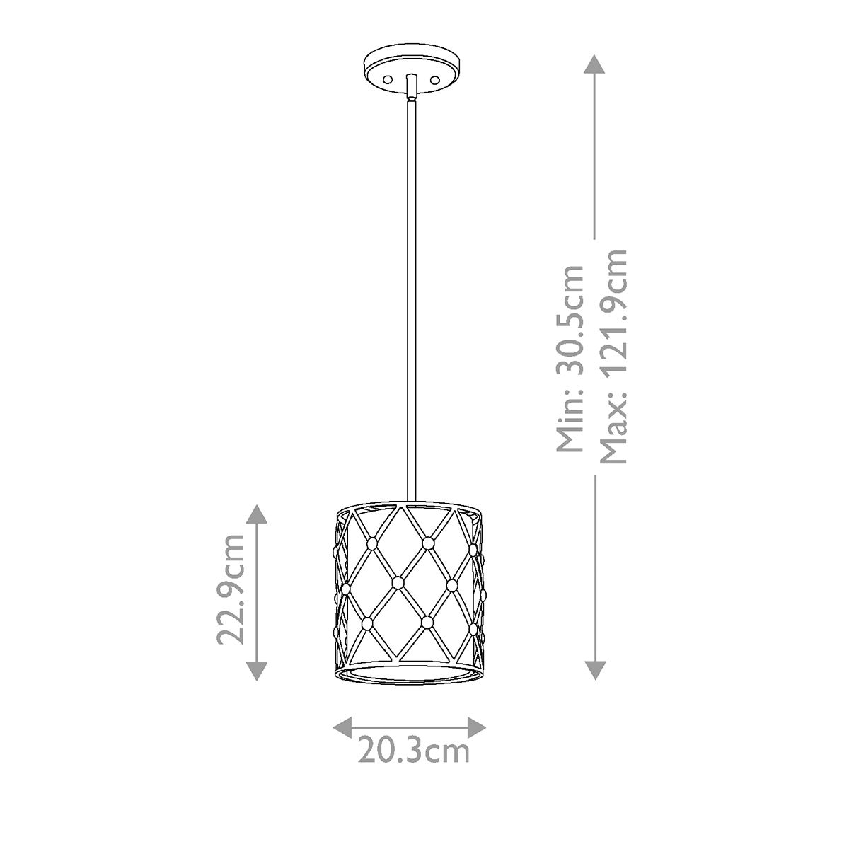 Braune Gitter-Mini-Pendelleuchte mit 1 Licht - Copper Canyon - Elsteadlighting - leuchtengrosshandel24