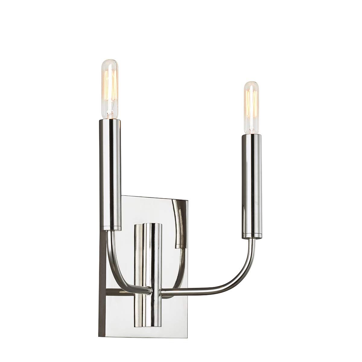 Brianna 2-flammige Wandleuchte - Poliertes Nickel - Elsteadlighting - leuchtengrosshandel24