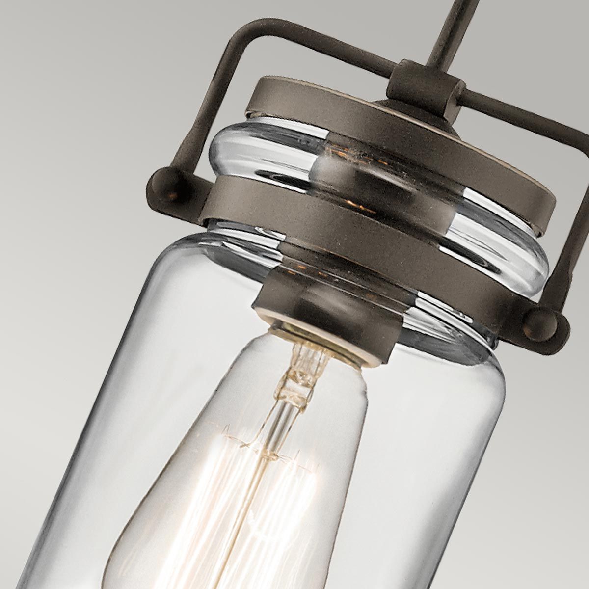 Brinley 1-flammige Mini-Pendelleuchte - Alte Bronze - Elsteadlighting - leuchtengrosshandel24