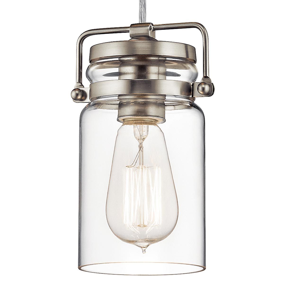 Brinley 1-flammige Mini-Pendelleuchte - Gebürstetes Nickel - Elsteadlighting - leuchtengrosshandel24