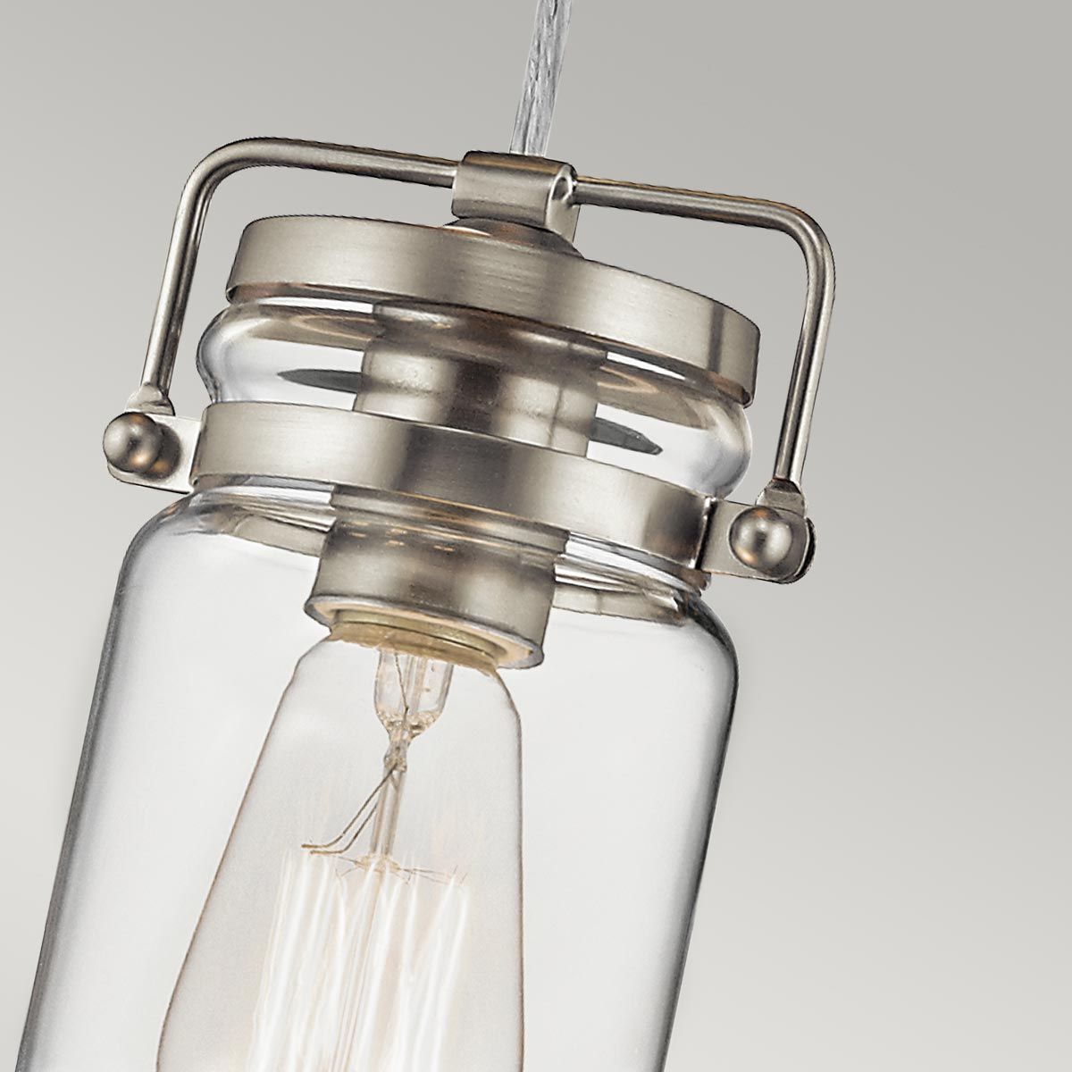 Brinley 1-flammige Mini-Pendelleuchte - Gebürstetes Nickel - Elsteadlighting - leuchtengrosshandel24