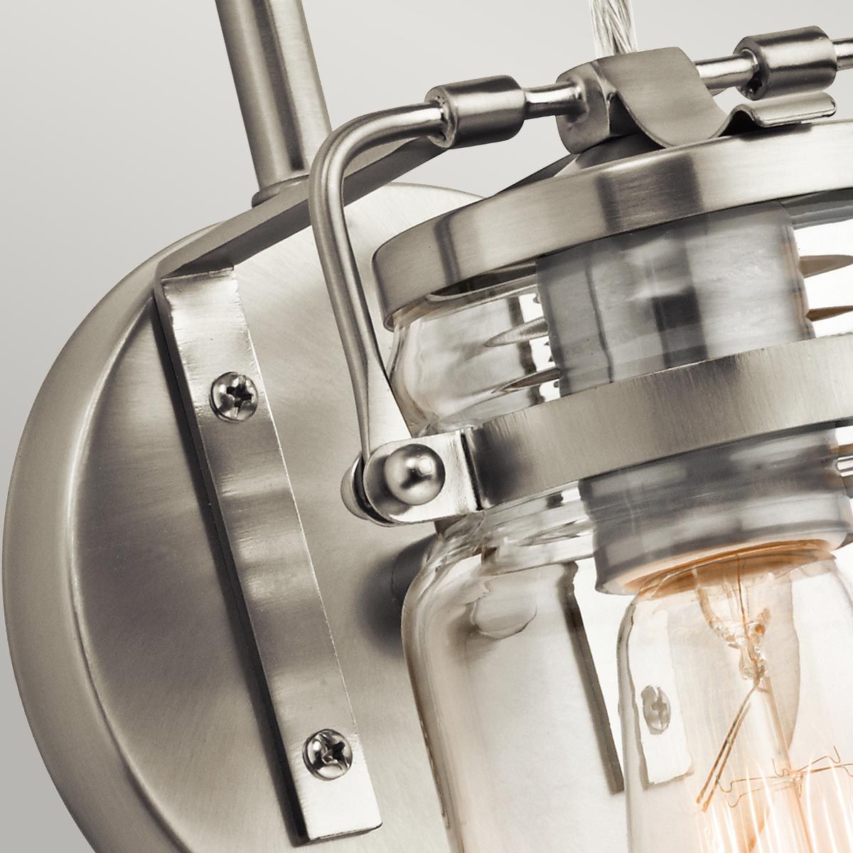 Brinley 1-flammige Wandleuchte - Gebürstetes Nickel - Elsteadlighting - leuchtengrosshandel24