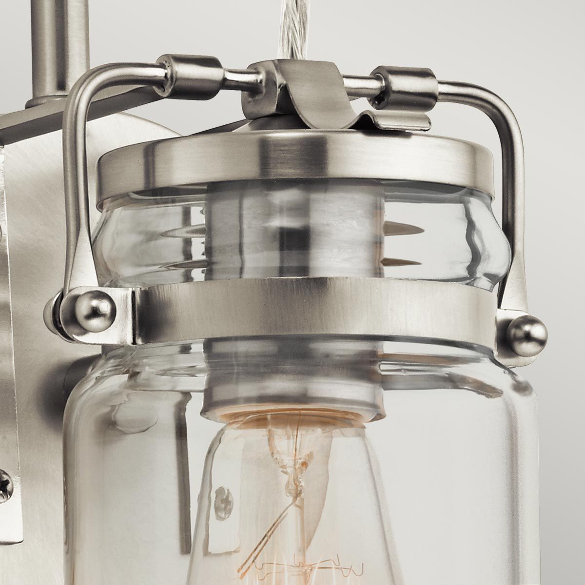Brinley 1-flammige Wandleuchte - Gebürstetes Nickel - Elsteadlighting - leuchtengrosshandel24