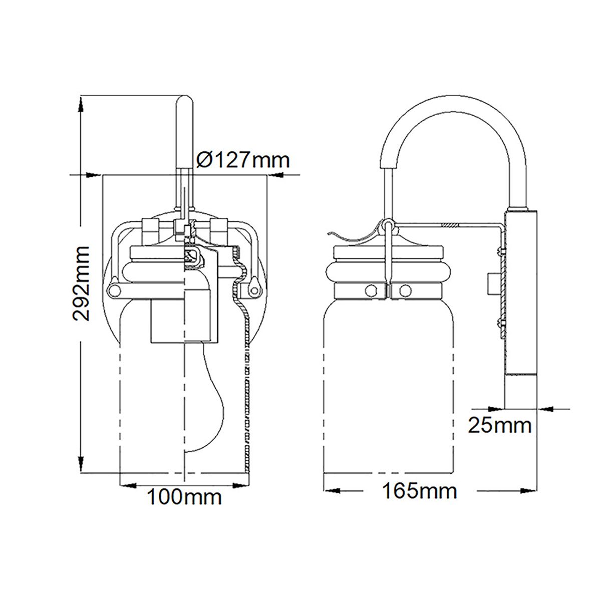 Brinley 1-flammige Wandleuchte - Gebürstetes Nickel - Elsteadlighting - leuchtengrosshandel24