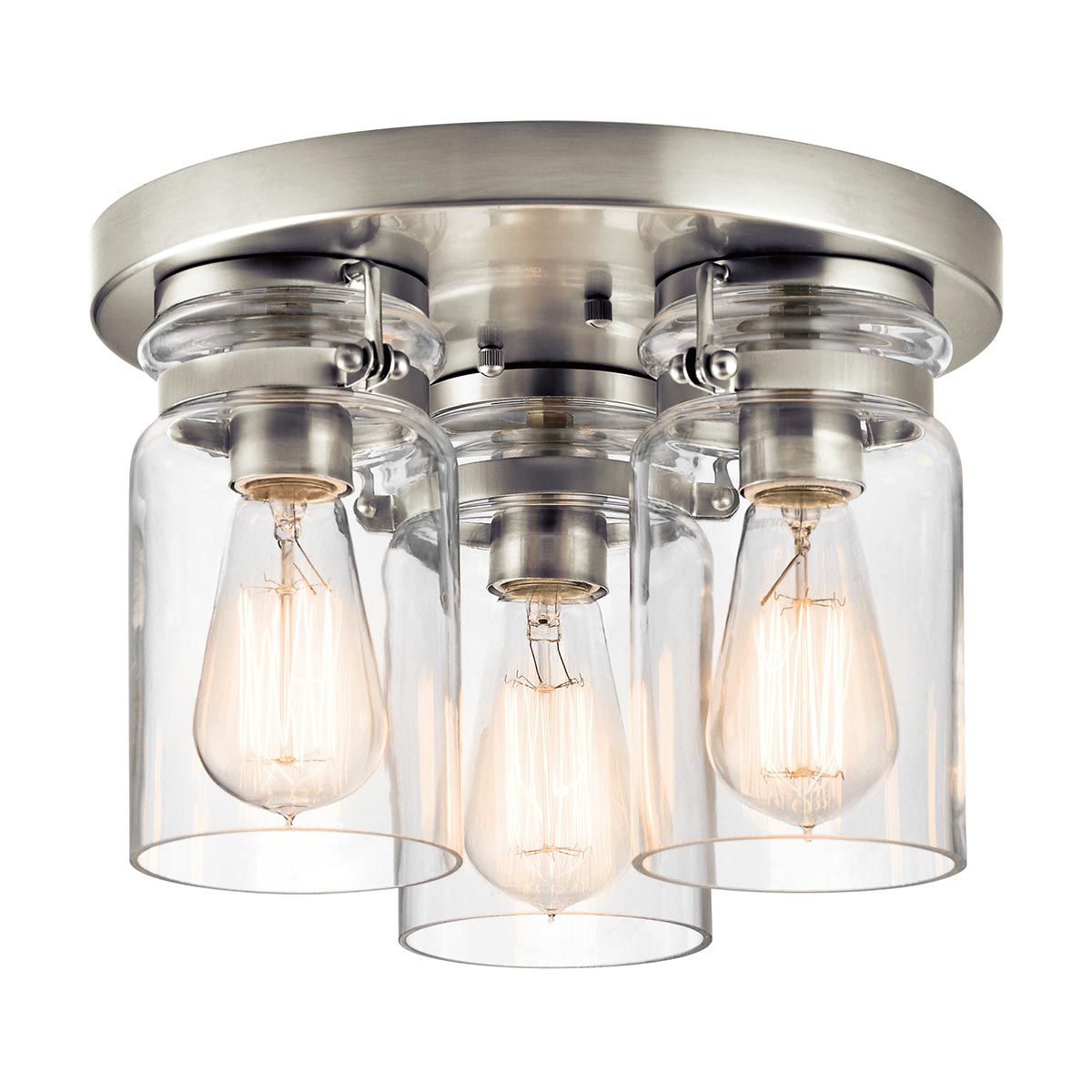 Brinley 3-flammige Deckenleuchte - Gebürstetes Nickel - Elsteadlighting - leuchtengrosshandel24