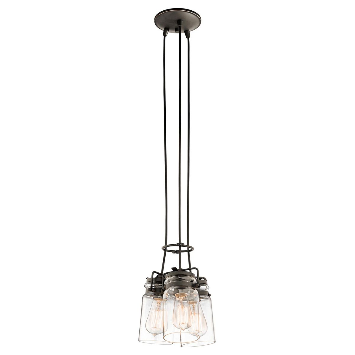 Brinley 3-flammige Pendelleuchte - Alte Bronze - Elsteadlighting - leuchtengrosshandel24