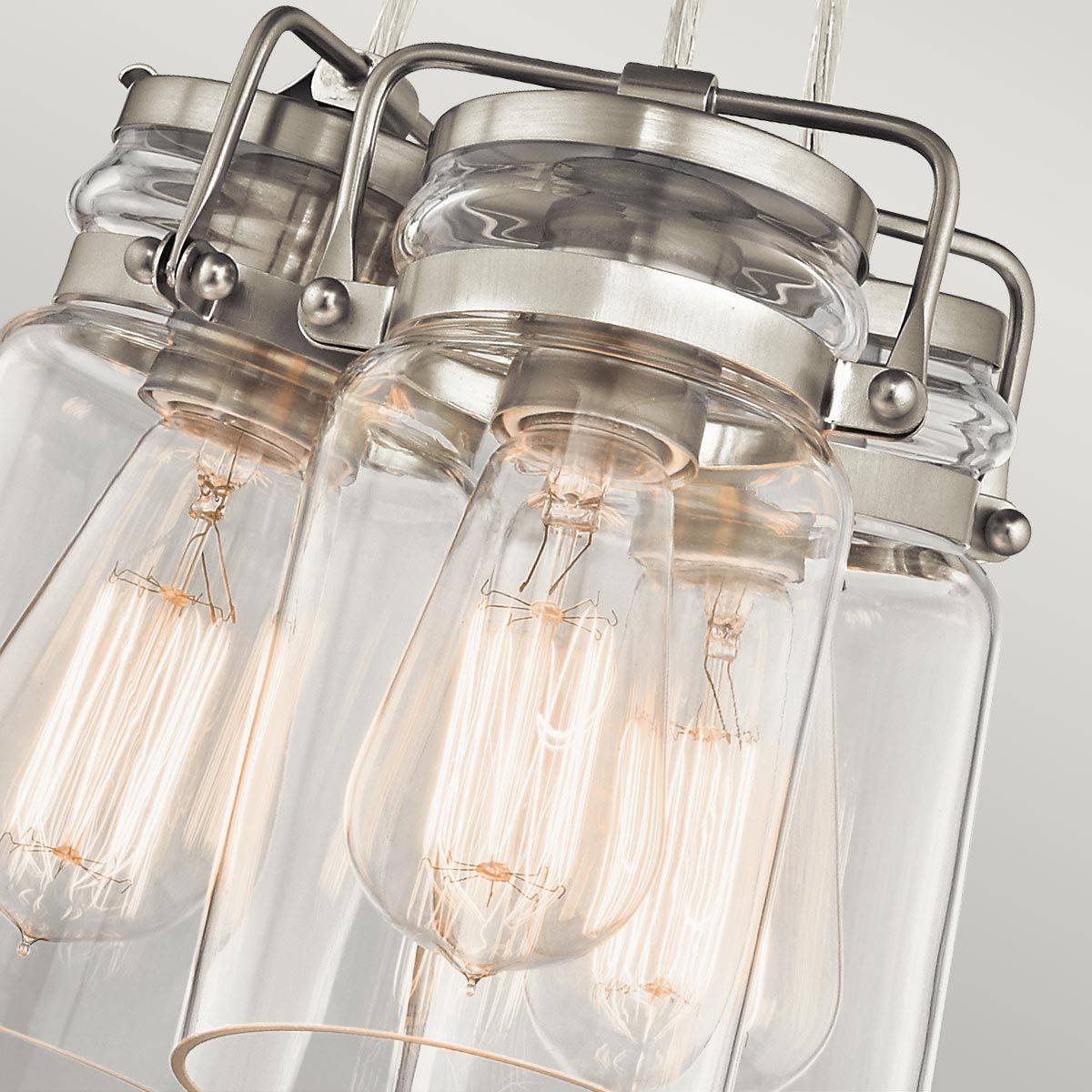 Brinley Pendelleuchte mit 3 Lichtern, gebürstetes Nickel - Elsteadlighting - leuchtengrosshandel24