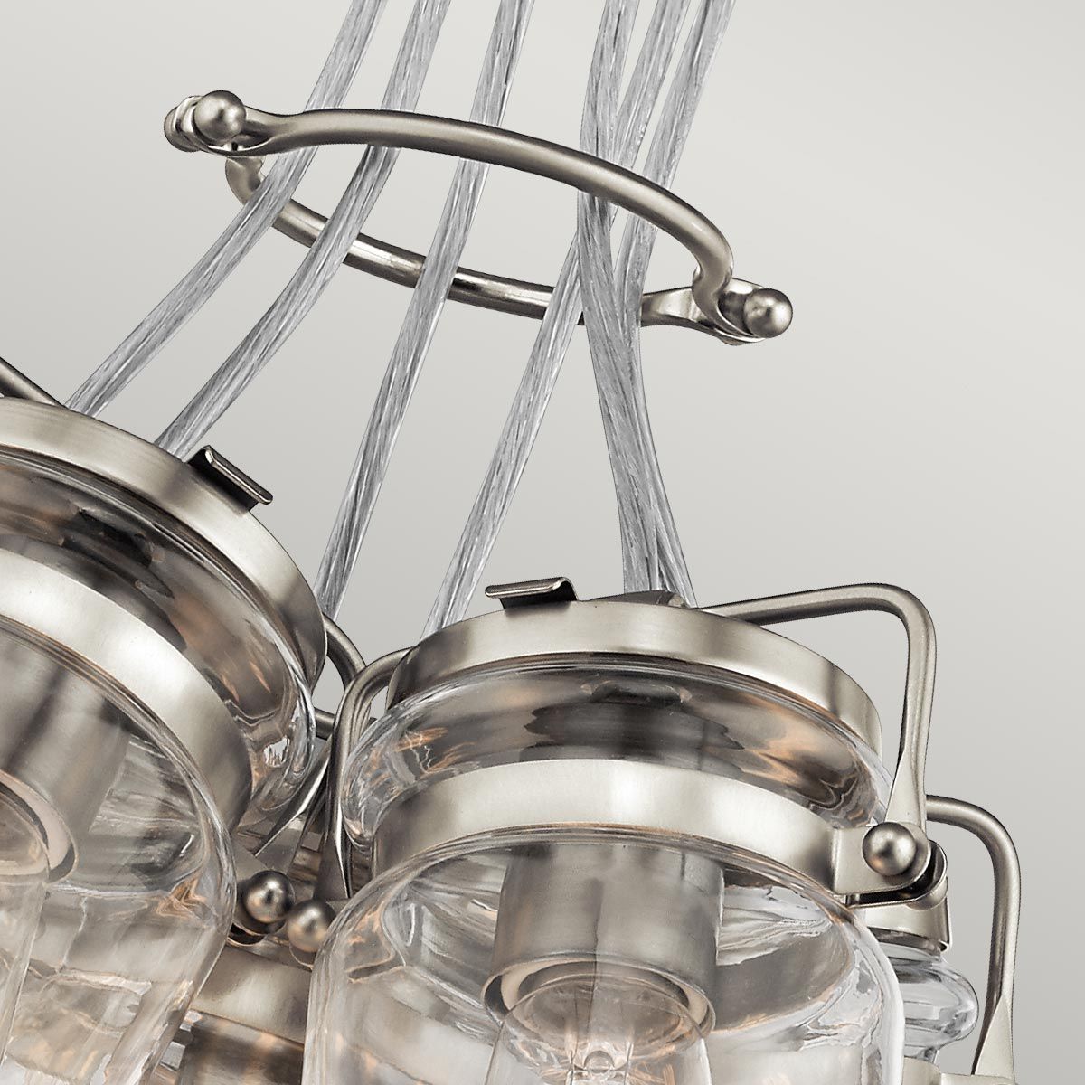 Brinley Pendelleuchte mit 6 Lichtern, gebürstetes Nickel - Elsteadlighting - leuchtengrosshandel24